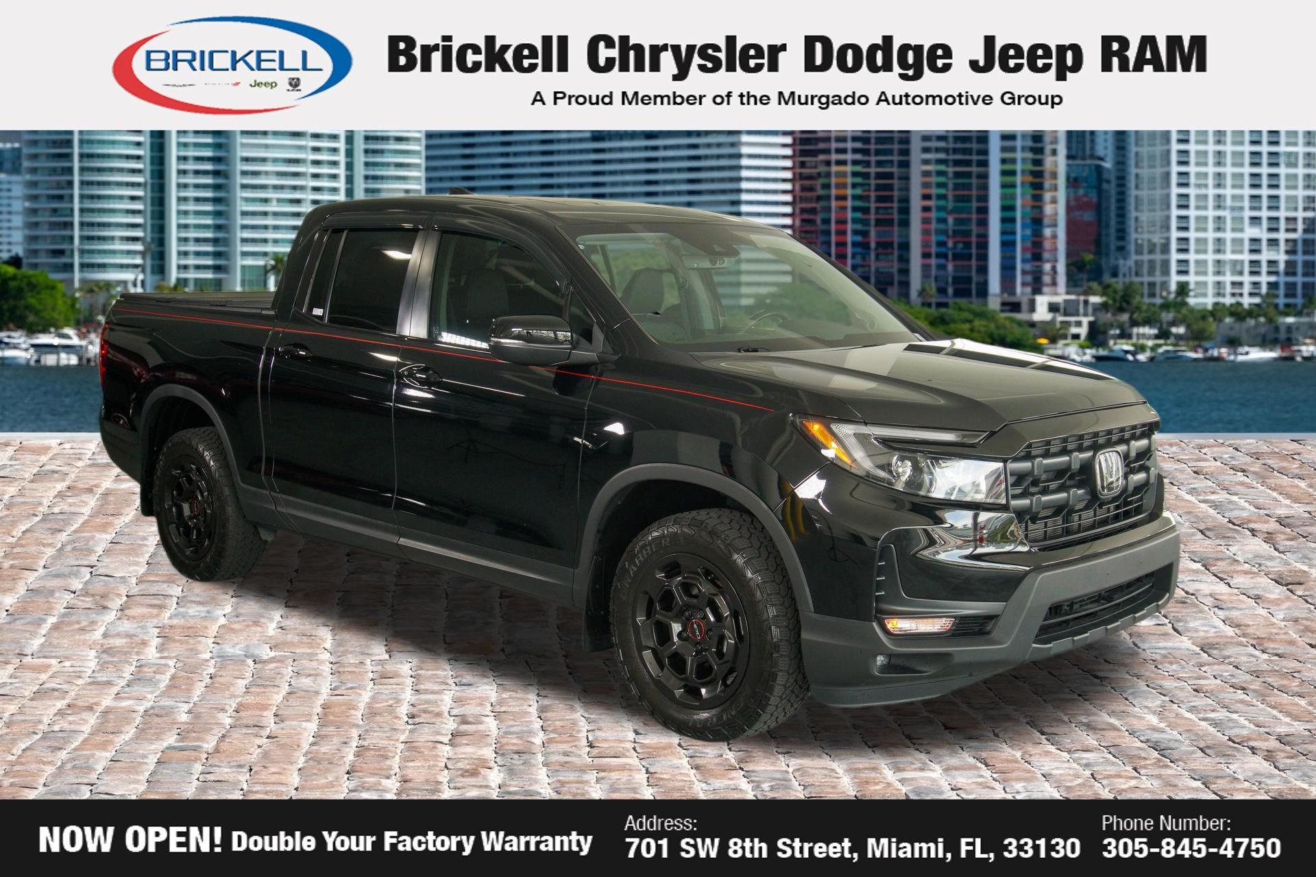 Black 2025 Honda Ridgeline Pickup Truck All-Wheel Drive 9-Speed Automatic
