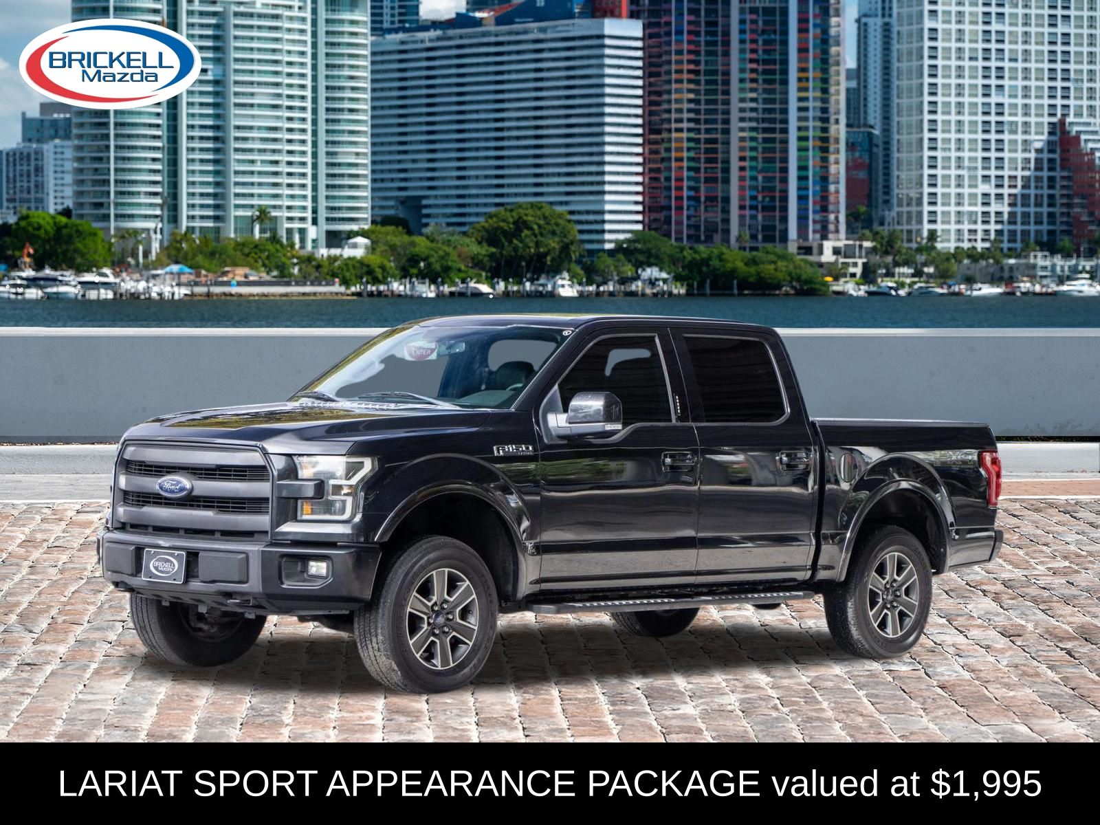 Tuxedo Black Metallic 2015 Ford F-150 Lariat SuperCrew 4WD Pickup Truck Four-Wheel Drive 6-Speed Automatic