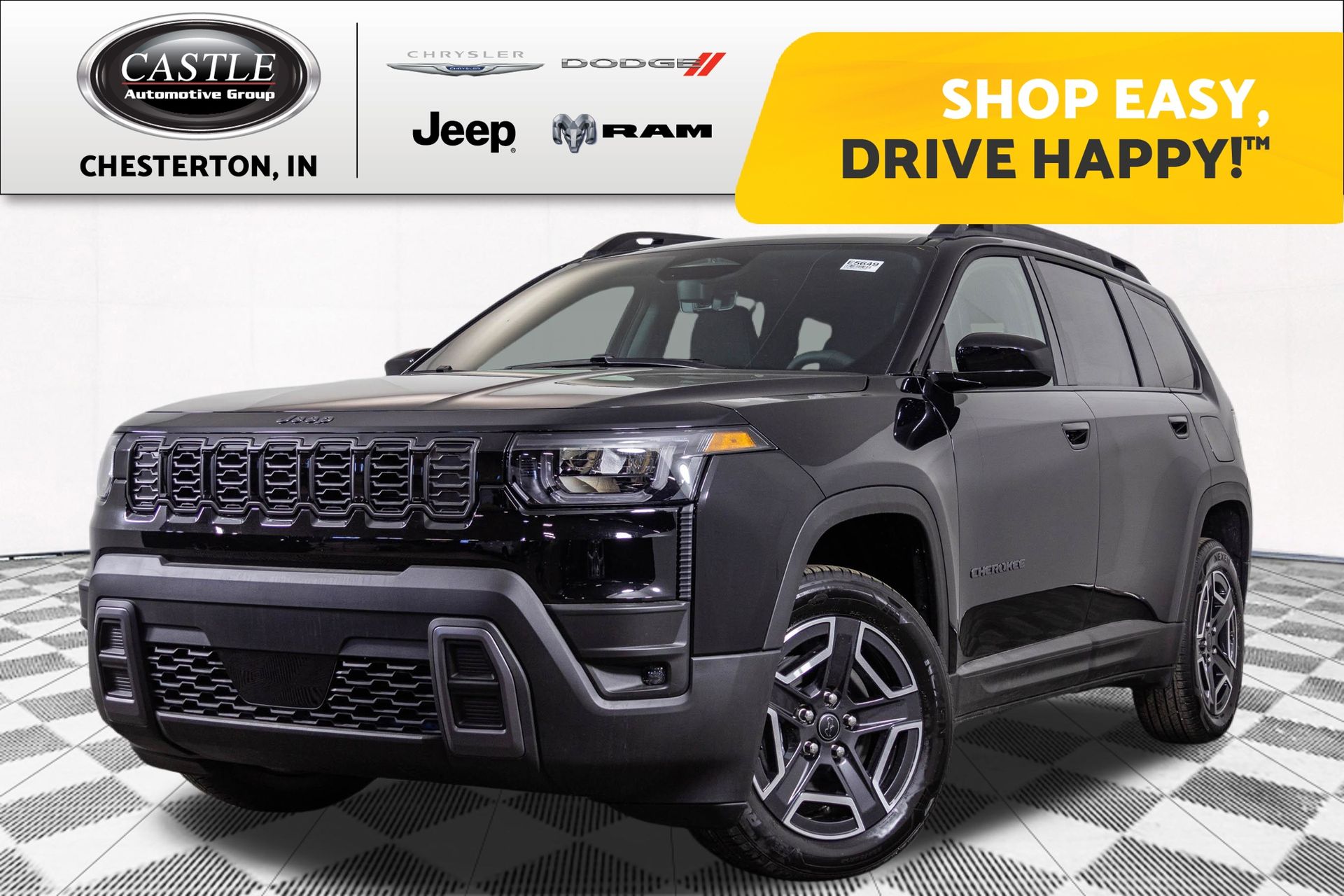 Diamond Black Crystal Pearlcoat 2026 Jeep Cherokee SUV / Crossover Four-Wheel Drive Continuously Variable Transmission