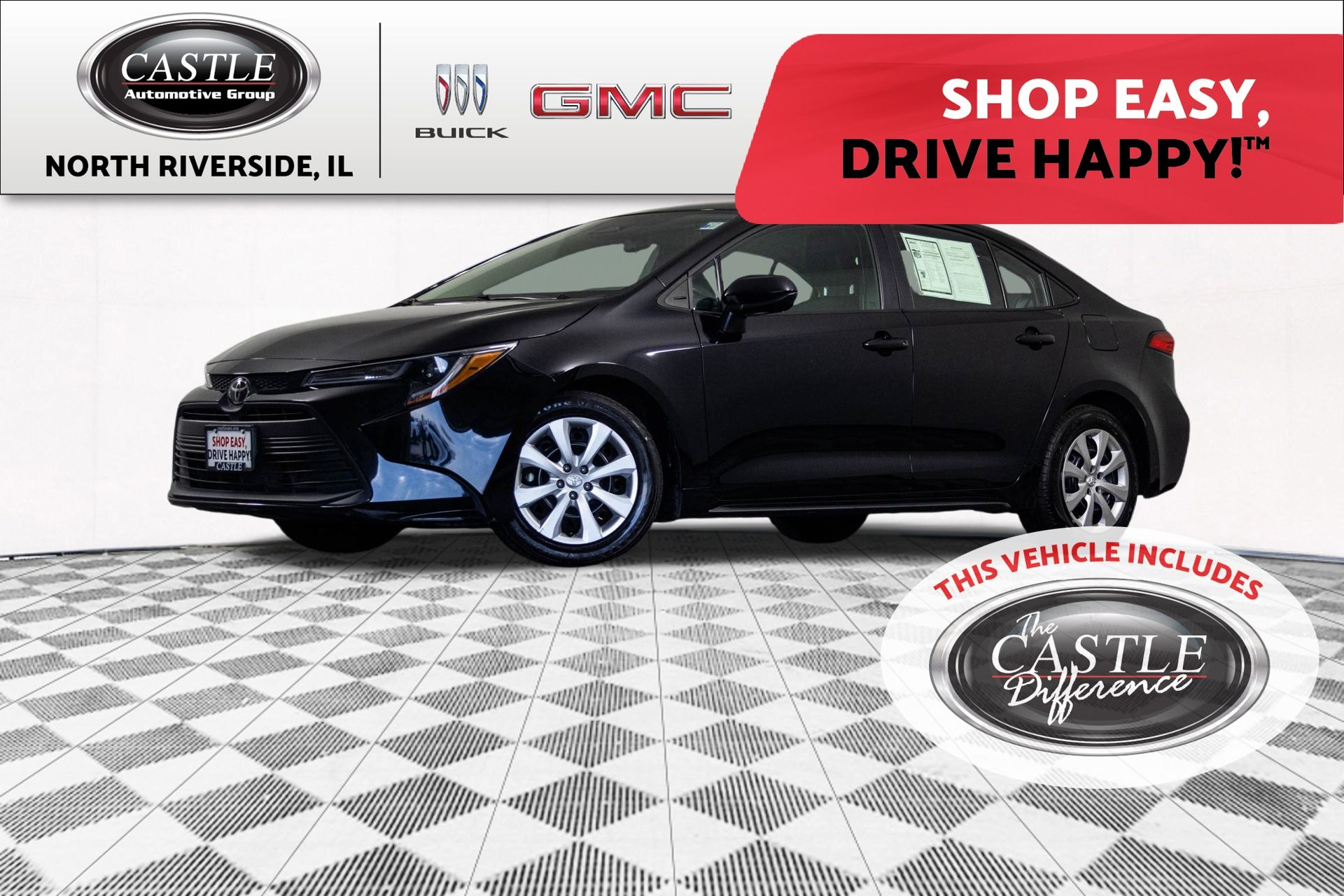 Midnight Black Metallic 2024 Toyota Corolla Sedan Front-Wheel Drive Continuously Variable Transmission