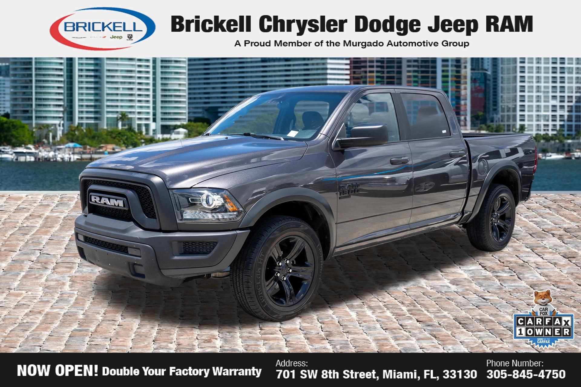 Gray (Granite Crystal Metallic Clearcoat) 2024 RAM 1500 Pickup Truck Four-Wheel Drive 8-Speed Automatic