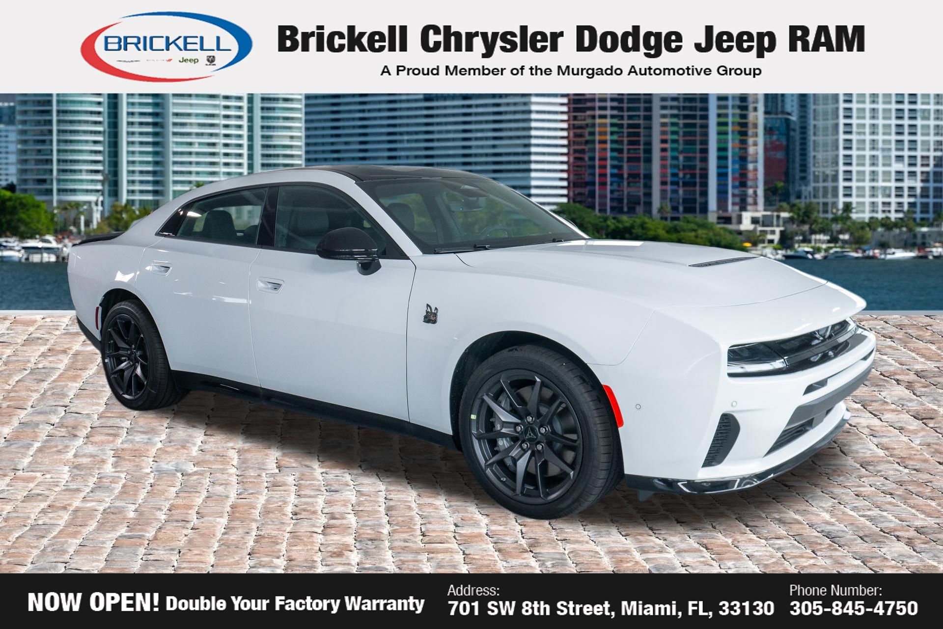 Bright White Clearcoat 2026 Dodge Charger Sedan All-Wheel Drive 8-Speed Automatic