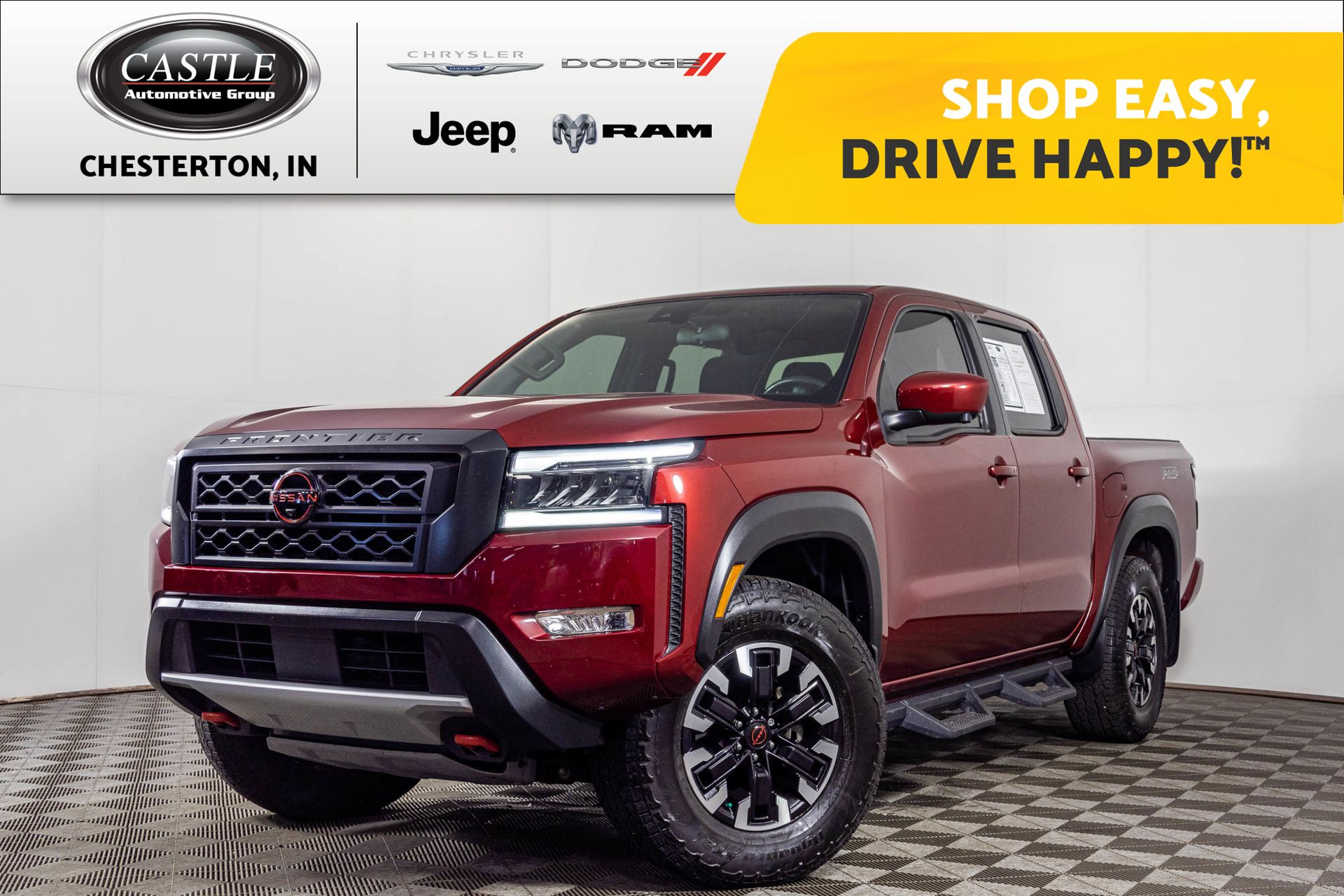 Cardinal Red Metallic Tricoat 2024 Nissan Frontier Pickup Truck Four-Wheel Drive 9-Speed Automatic Overdrive