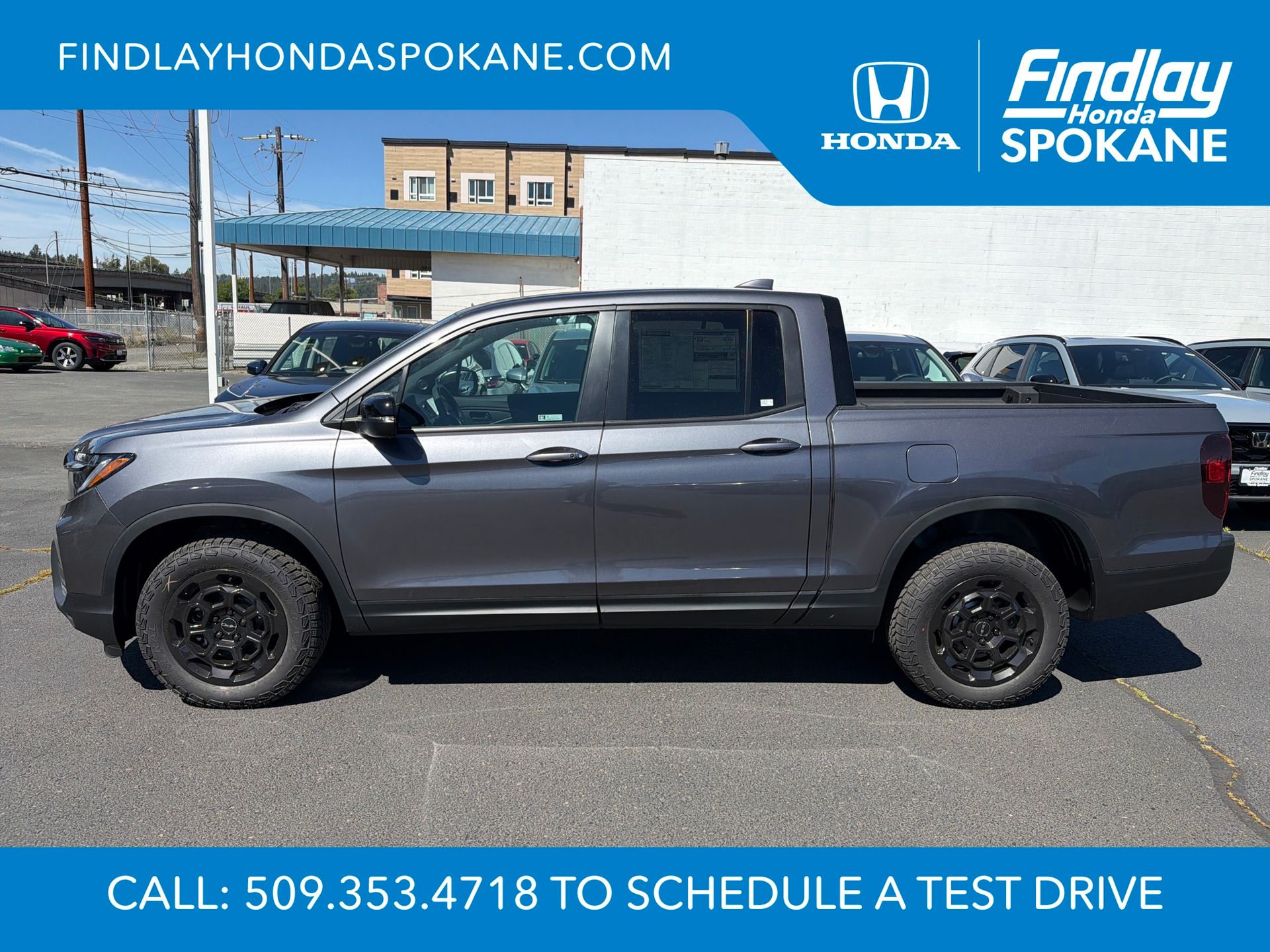 Gray (Modern Steel Metallic) 2026 Honda Ridgeline TrailSport S AWD Pickup Truck All-Wheel Drive 9-Speed Automatic
