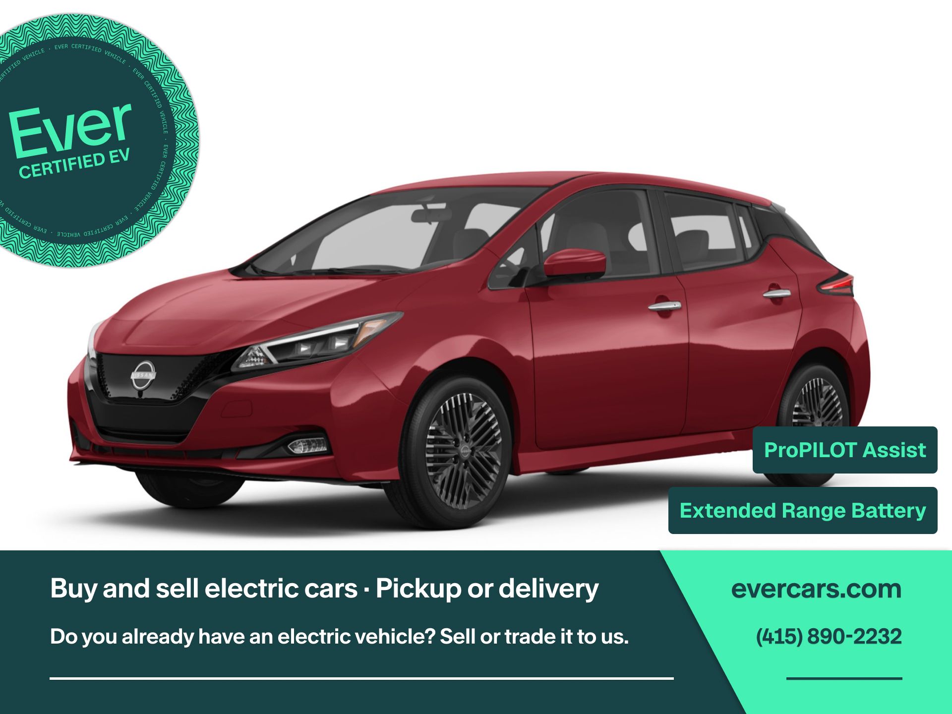 Red (Scarlet Ember Tintcoat) 2024 Nissan LEAF Hatchback Front-Wheel Drive Automatic