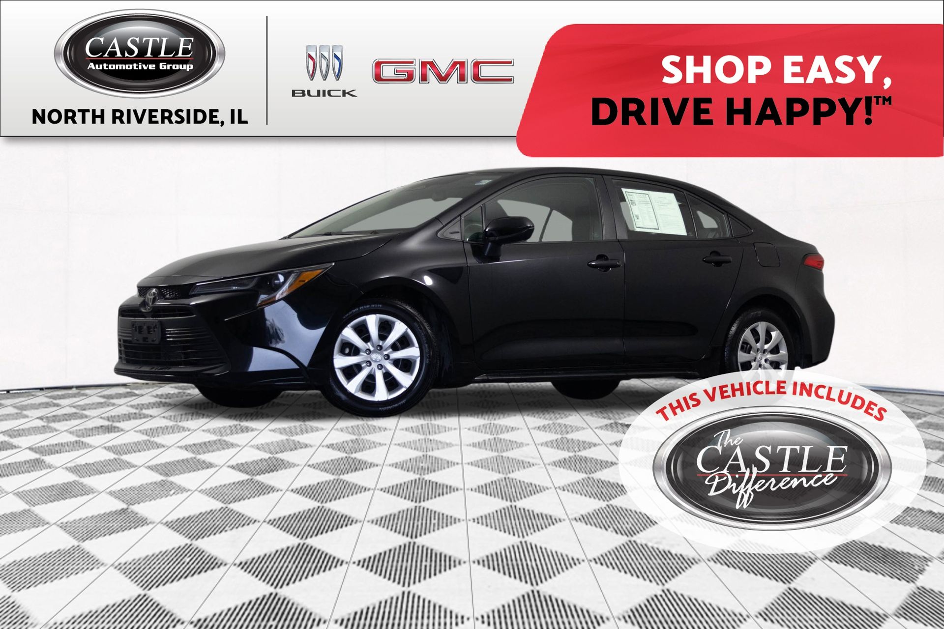 Midnight Black Metallic 2023 Toyota Corolla Sedan Front-Wheel Drive Continuously Variable Transmission