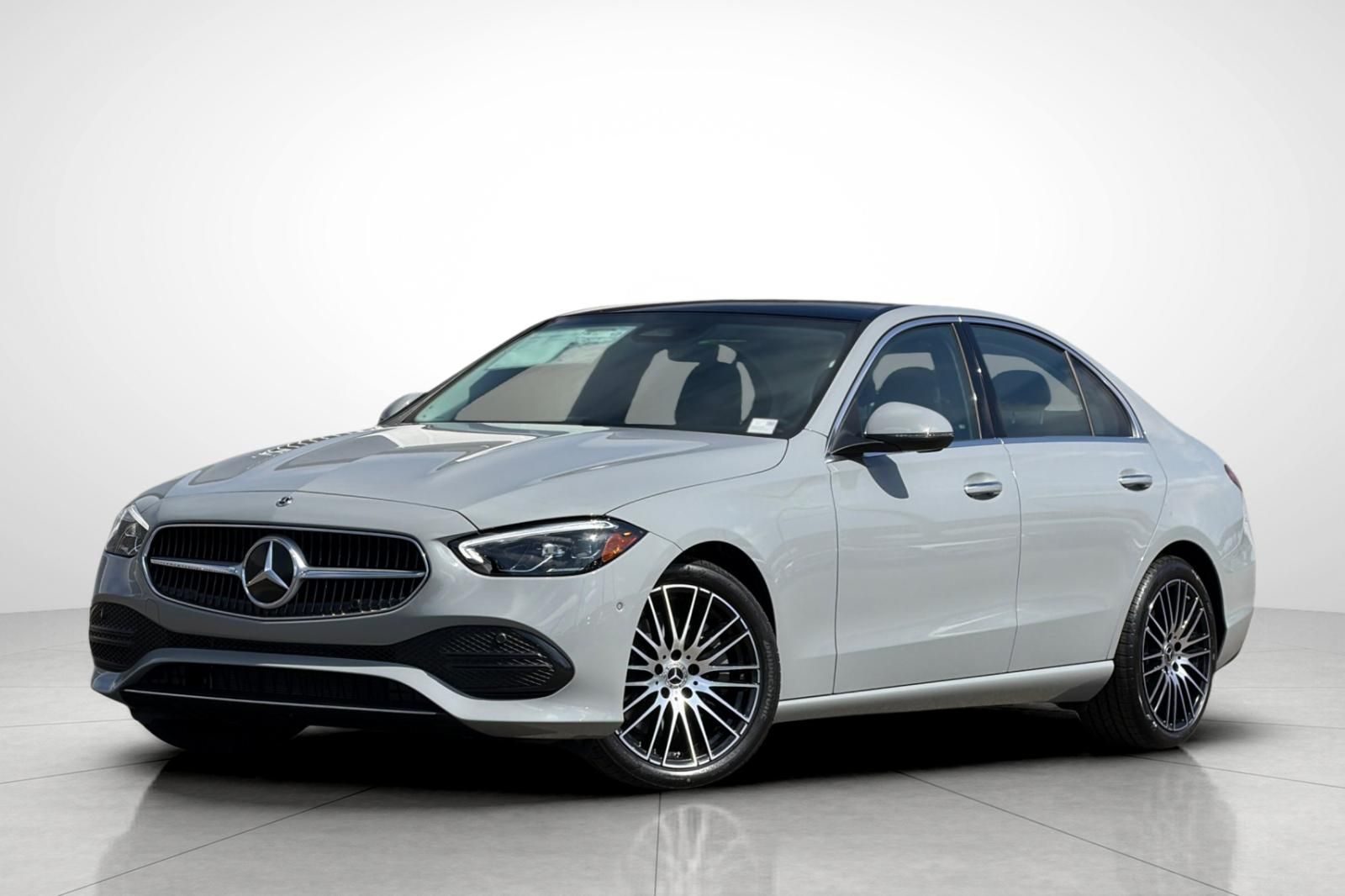 Gray (MANUFAKTUR Alpine Grey) 2026 Mercedes-Benz C-Class Sedan Rear-Wheel Drive 9-Speed Automatic