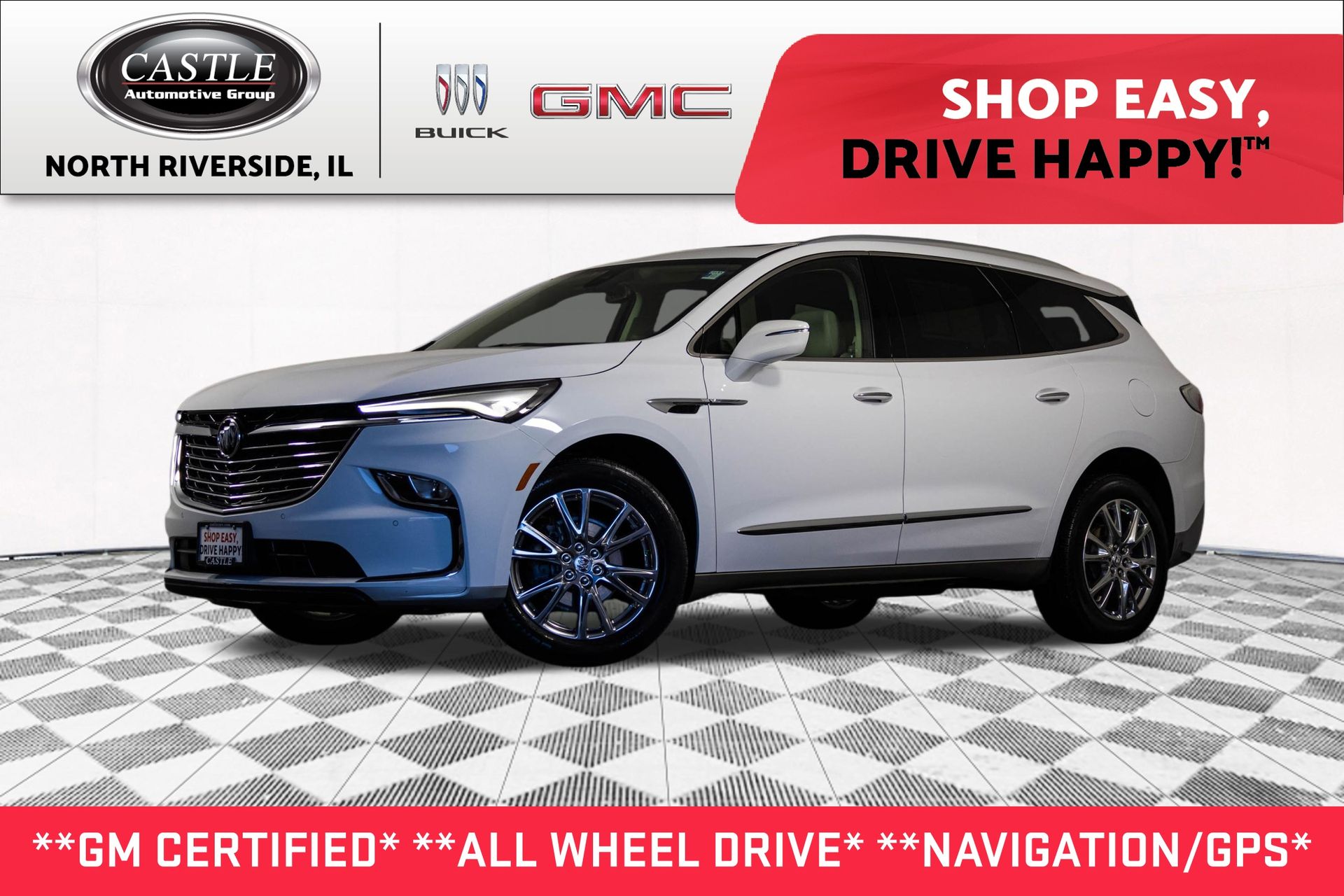 Summit White 2023 Buick Enclave Essence AWD SUV / Crossover Four-Wheel Drive 9-Speed Automatic