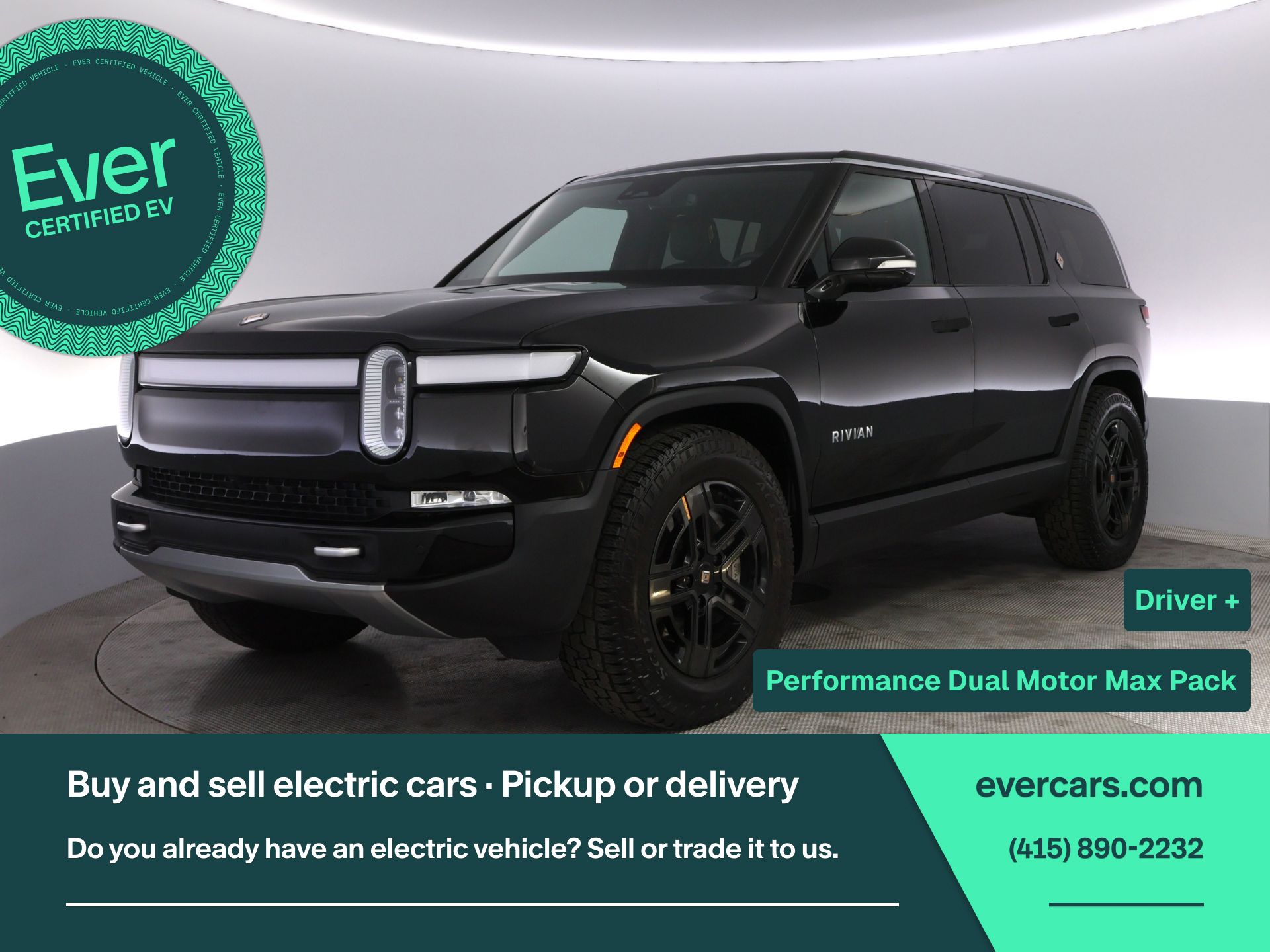 Black 2024 Rivian R1S Adventure Dual Motor AWD SUV / Crossover All-Wheel Drive 1-Speed Automatic