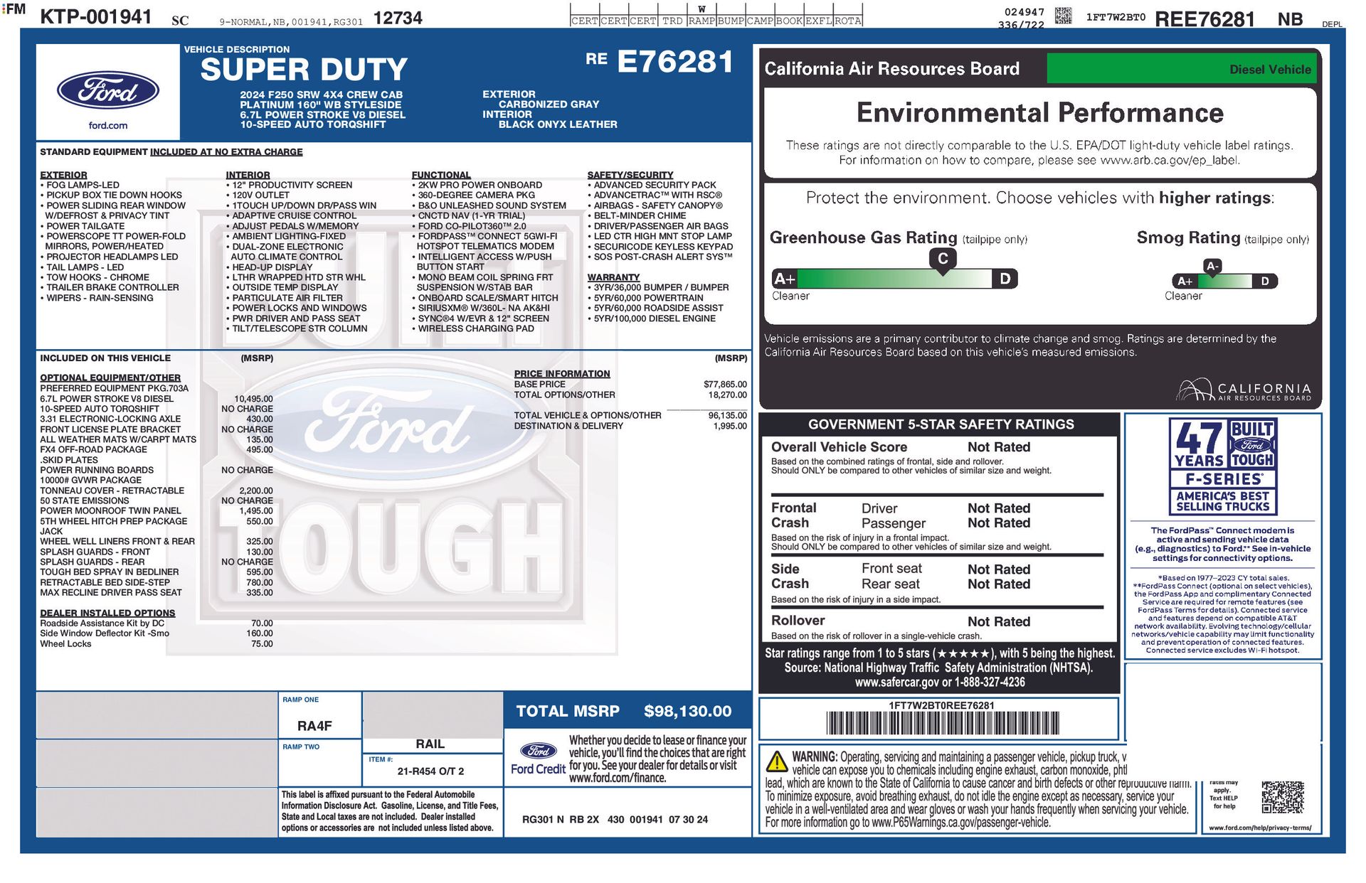 2024 Ford F-250SD Platinum Gray at Jones Ford