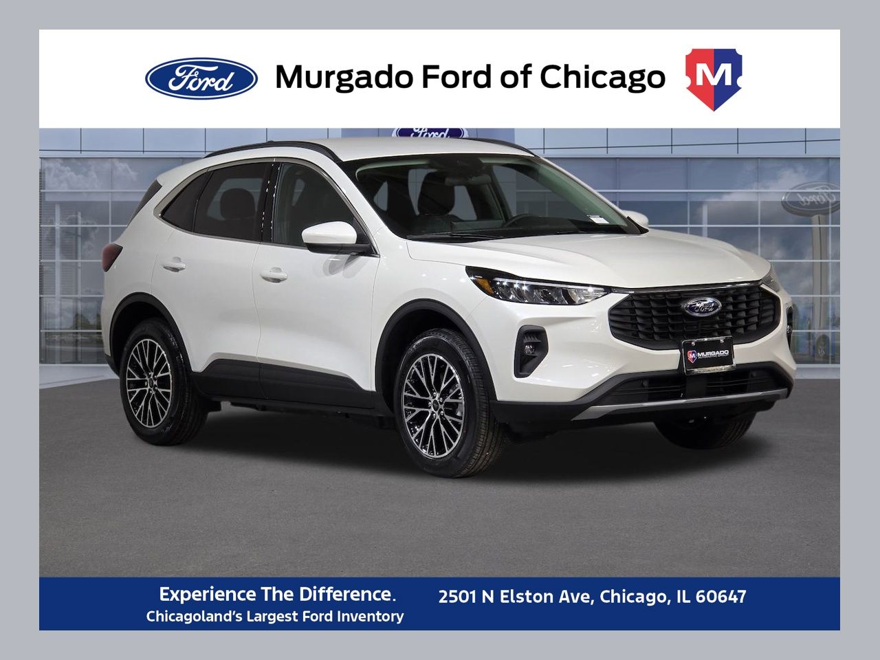 Star White Metallic Tri-Coat 2026 Ford Escape Hybrid Plug-in SUV / Crossover Front-Wheel Drive Continuously Variable Transmission