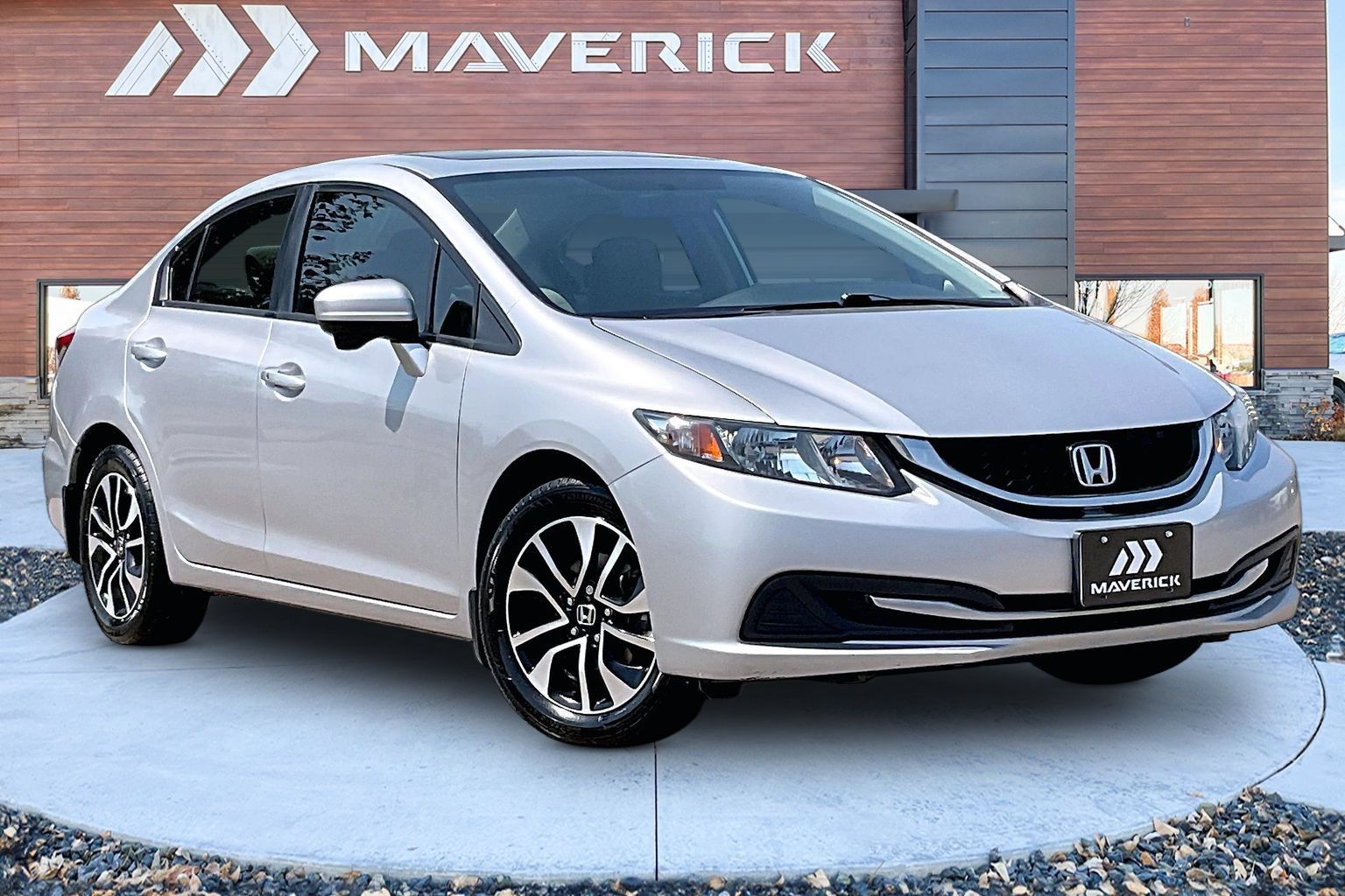 Alabaster Silver Metallic 2014 Honda Civic Sedan Front-Wheel Drive Continuously Variable Transmission