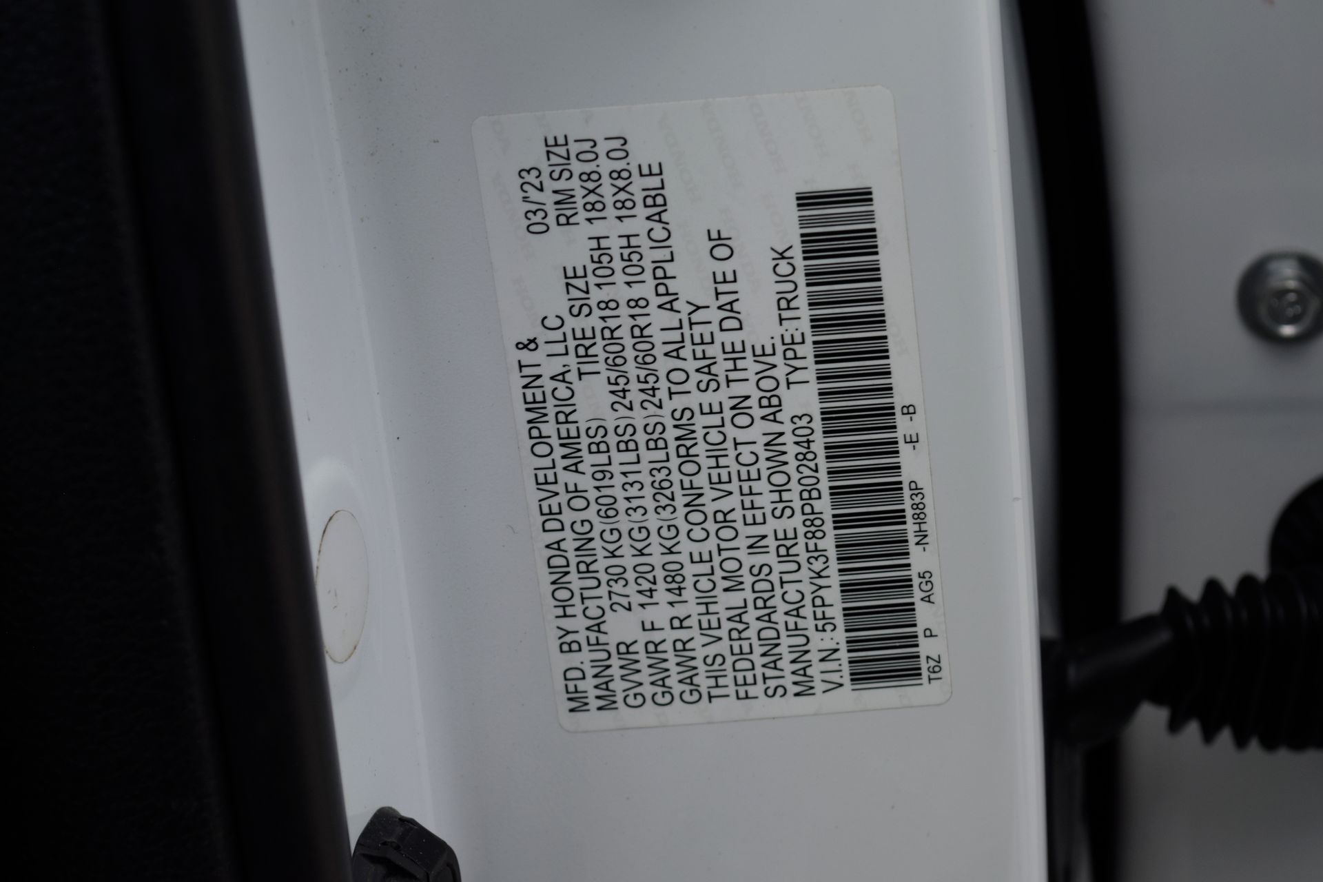 2023 Honda Ridgeline Black Edition White at Community Honda