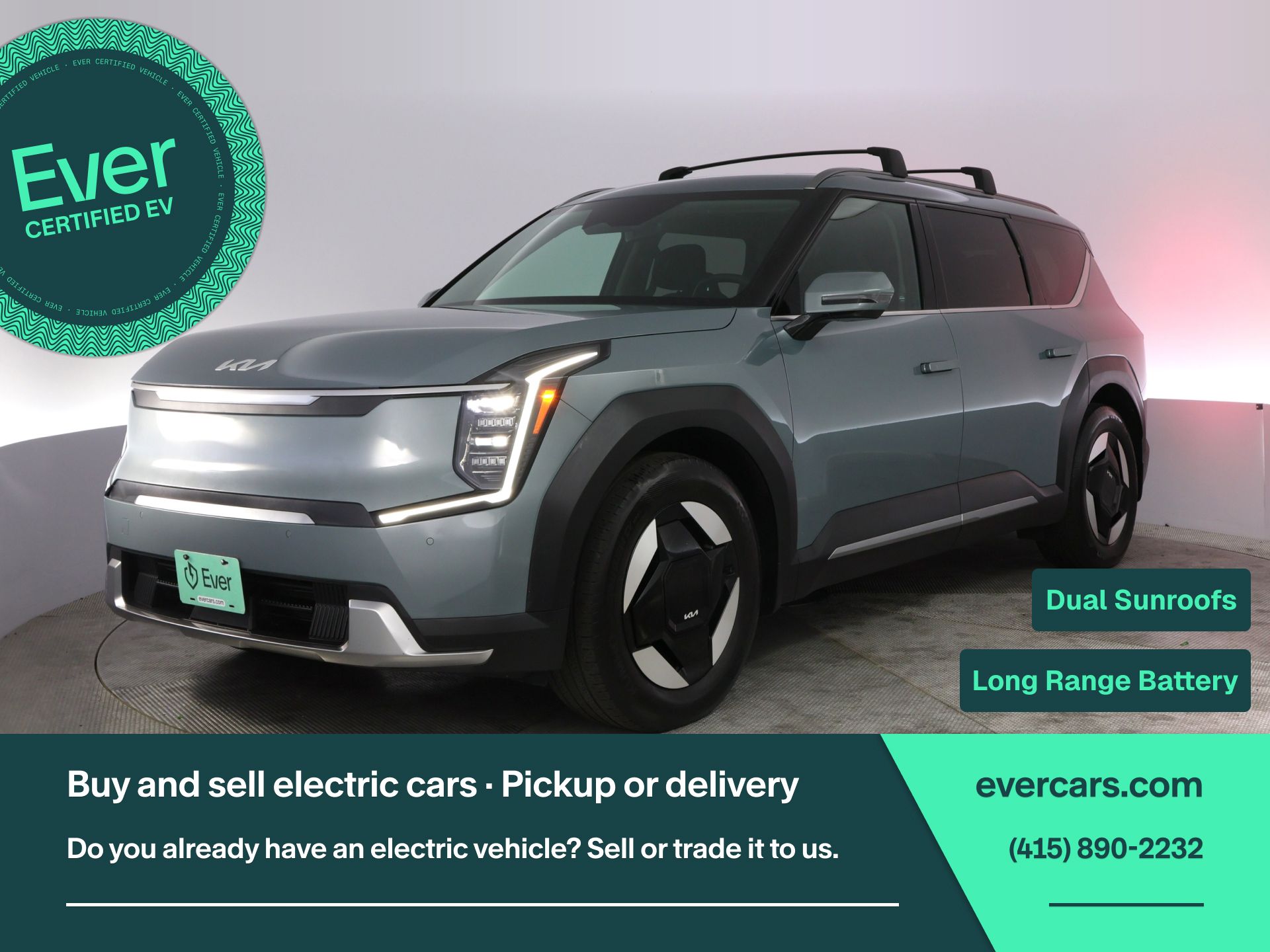 Iceberg Green 2024 Kia EV9 SUV / Crossover All-Wheel Drive 1-Speed Automatic