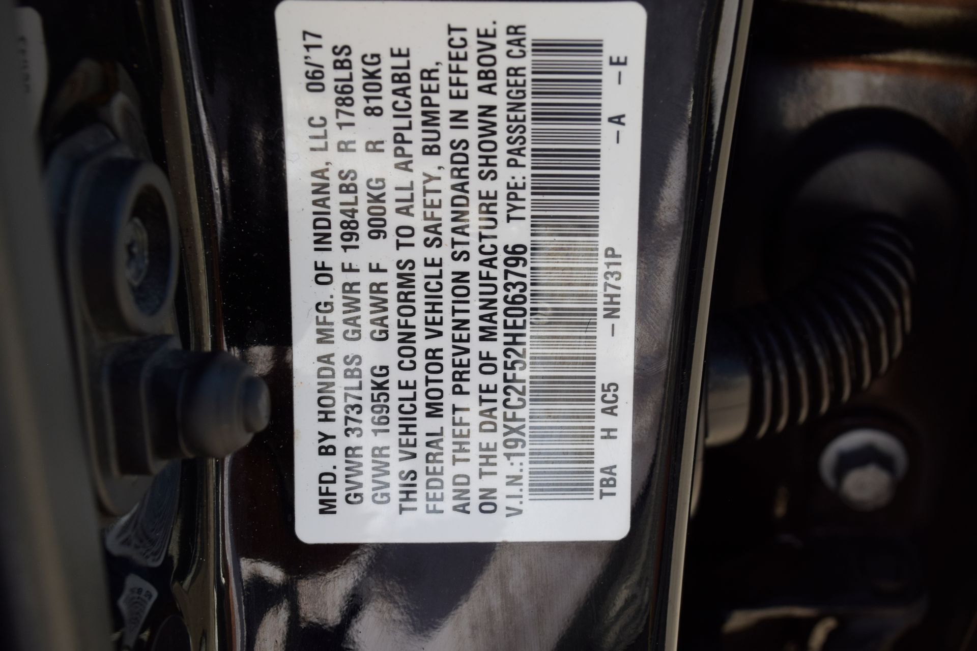 2017 Honda Civic LX Black at Joe Myers Mazda Kia