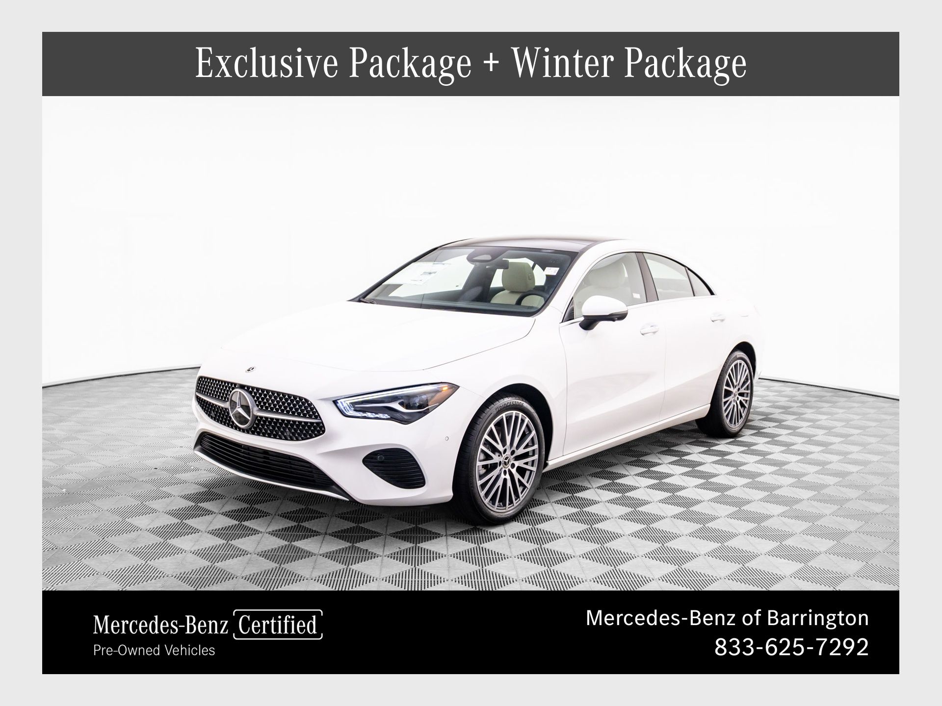 Polar White 2026 Mercedes-Benz CLA 250 4MATIC Coupe All-Wheel Drive 8-Speed Dual Clutch