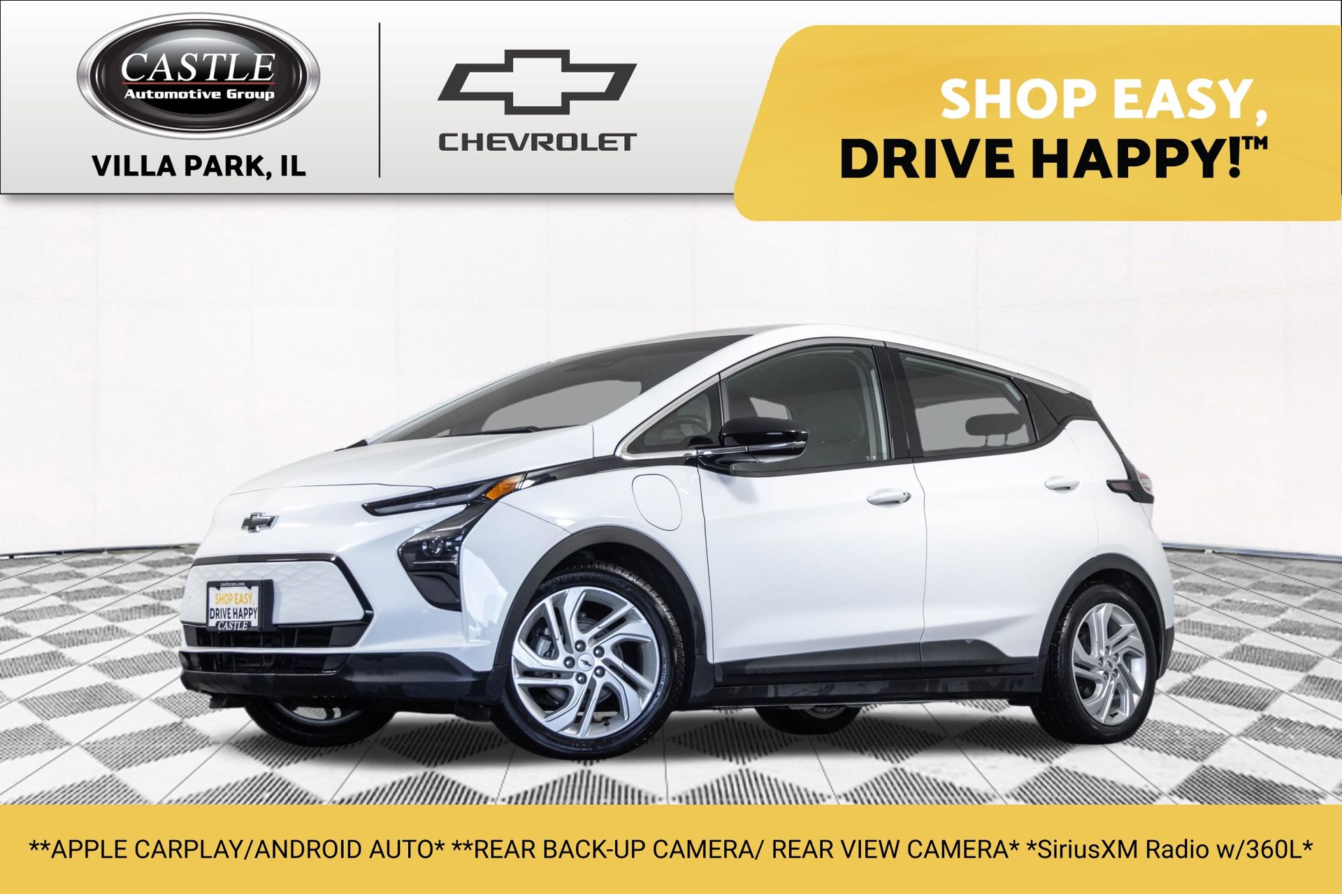 Summit White 2023 Chevrolet Bolt EV 1LT FWD Hatchback Front-Wheel Drive 1-Speed Automatic