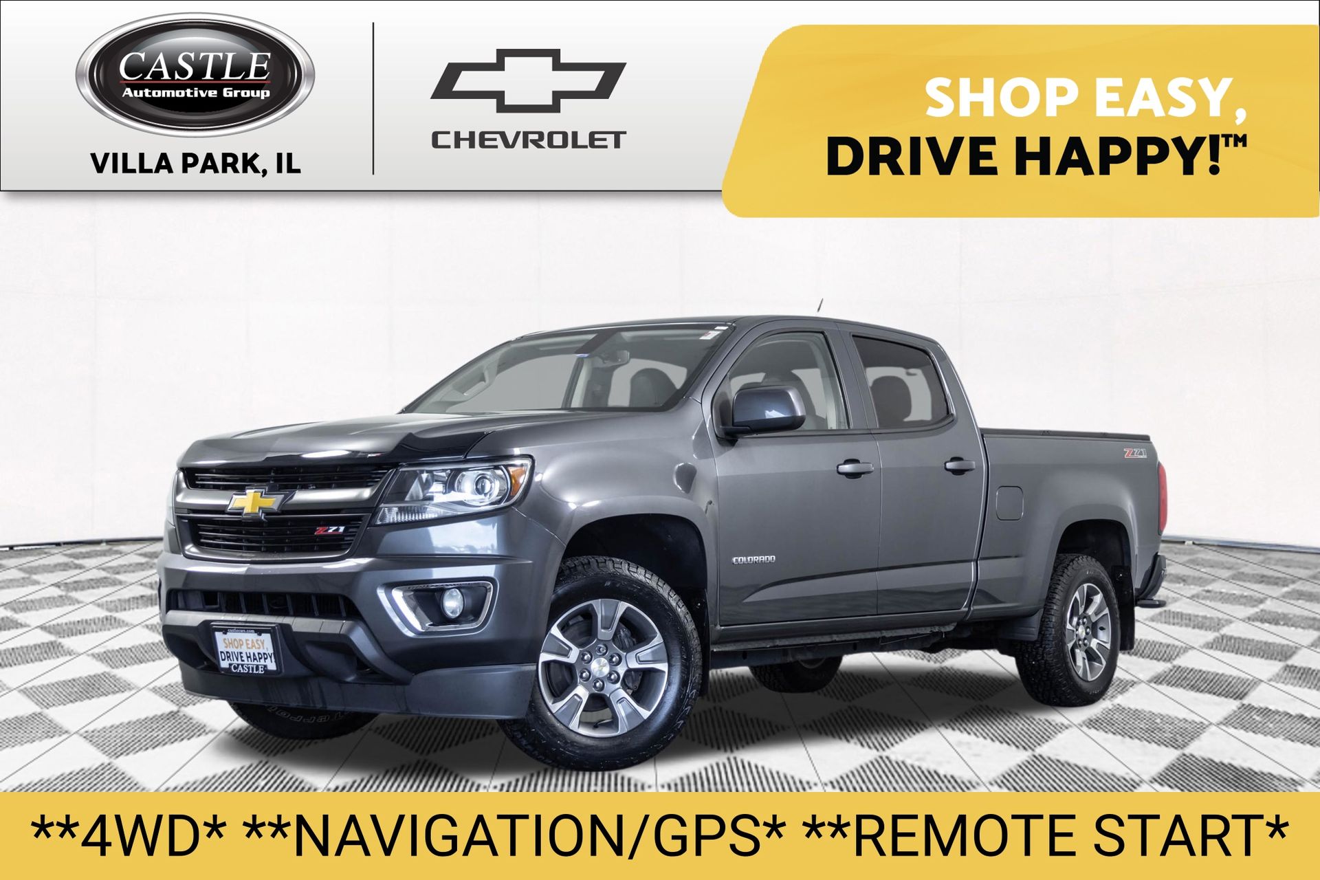 Cyber Gray Metallic 2015 Chevrolet Colorado Pickup Truck Four-Wheel Drive 6-Speed Automatic