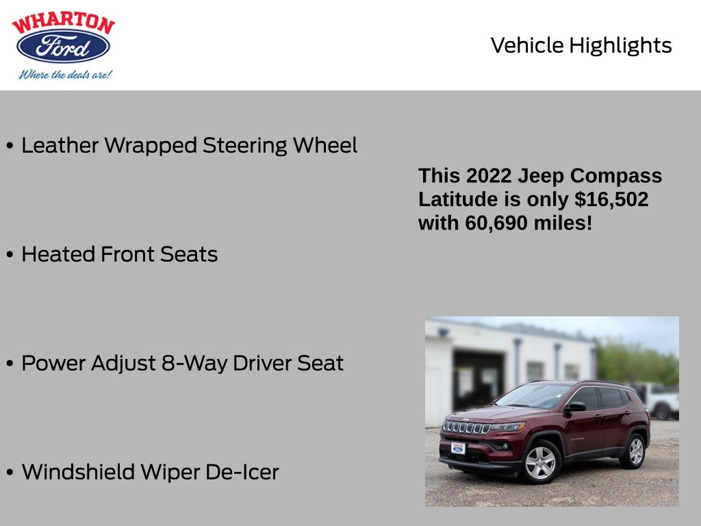 2022 Jeep Compass Latitude Red at Parkway Family Mazda