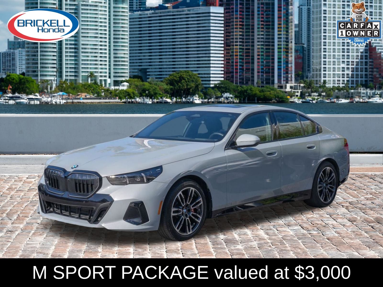 Gray (Brooklyn Grey Metallic) 2025 BMW 5 Series 530i RWD Sedan Rear-Wheel Drive 8-Speed Automatic