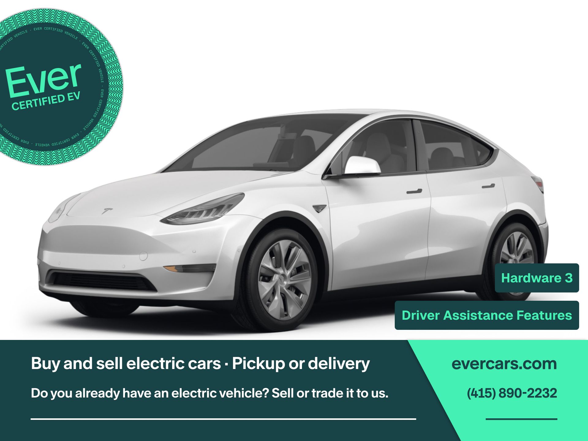 White 2021 Tesla Model Y SUV / Crossover All-Wheel Drive 1-Speed Automatic