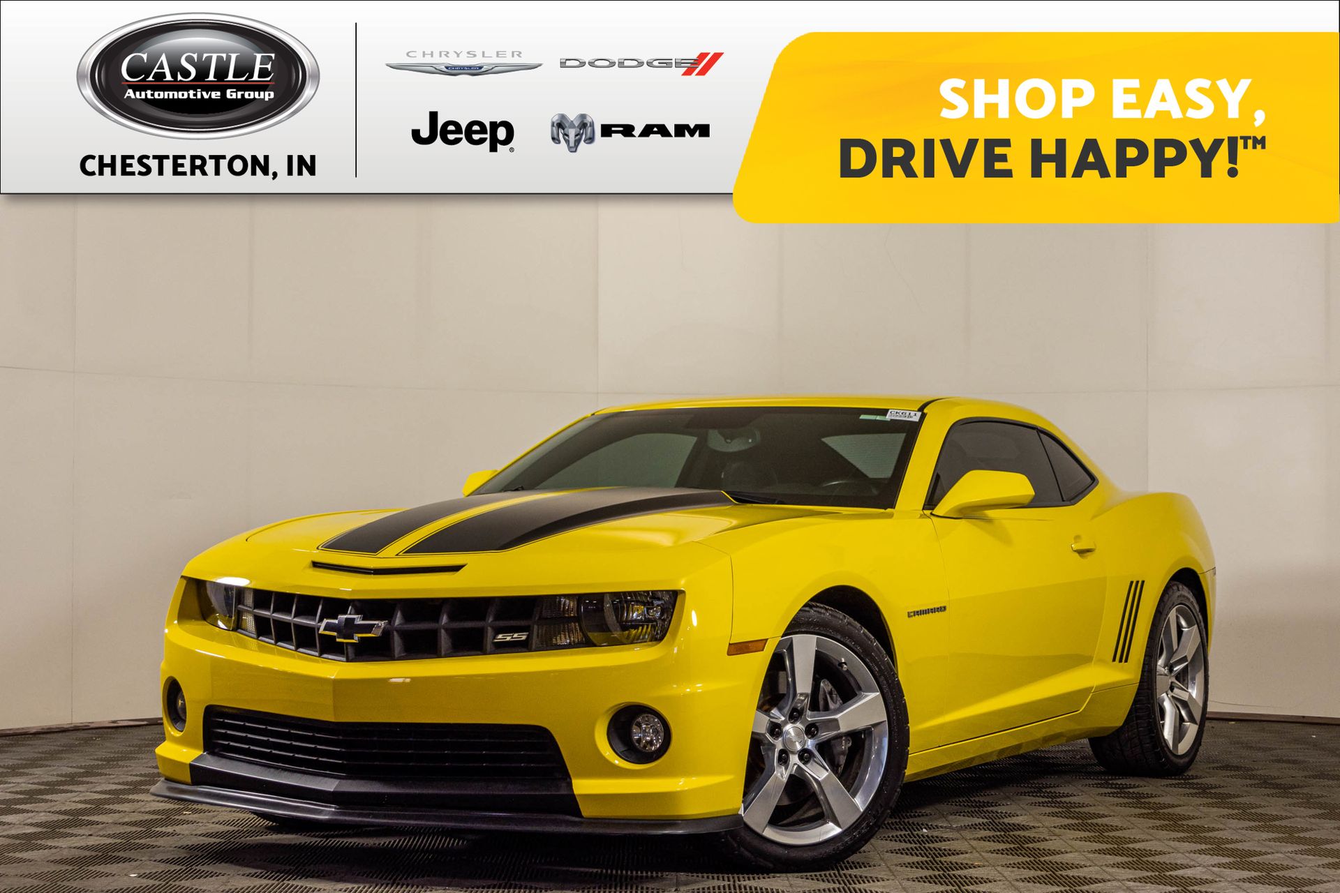 Rally Yellow 2010 Chevrolet Camaro Coupe Rear-Wheel Drive 6-Speed Automatic