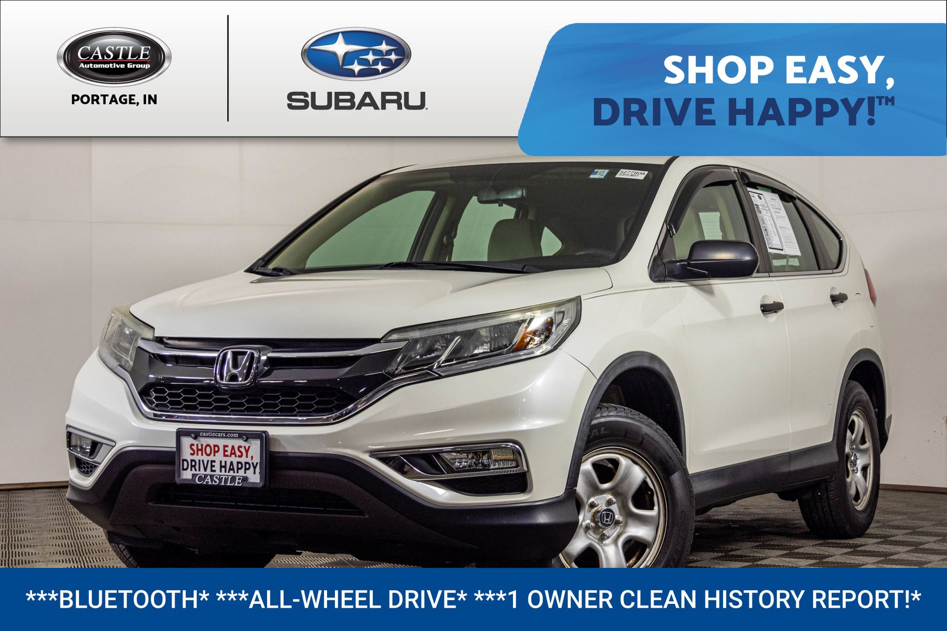 White 2015 Honda CR-V SUV / Crossover All-Wheel Drive Continuously Variable Transmission