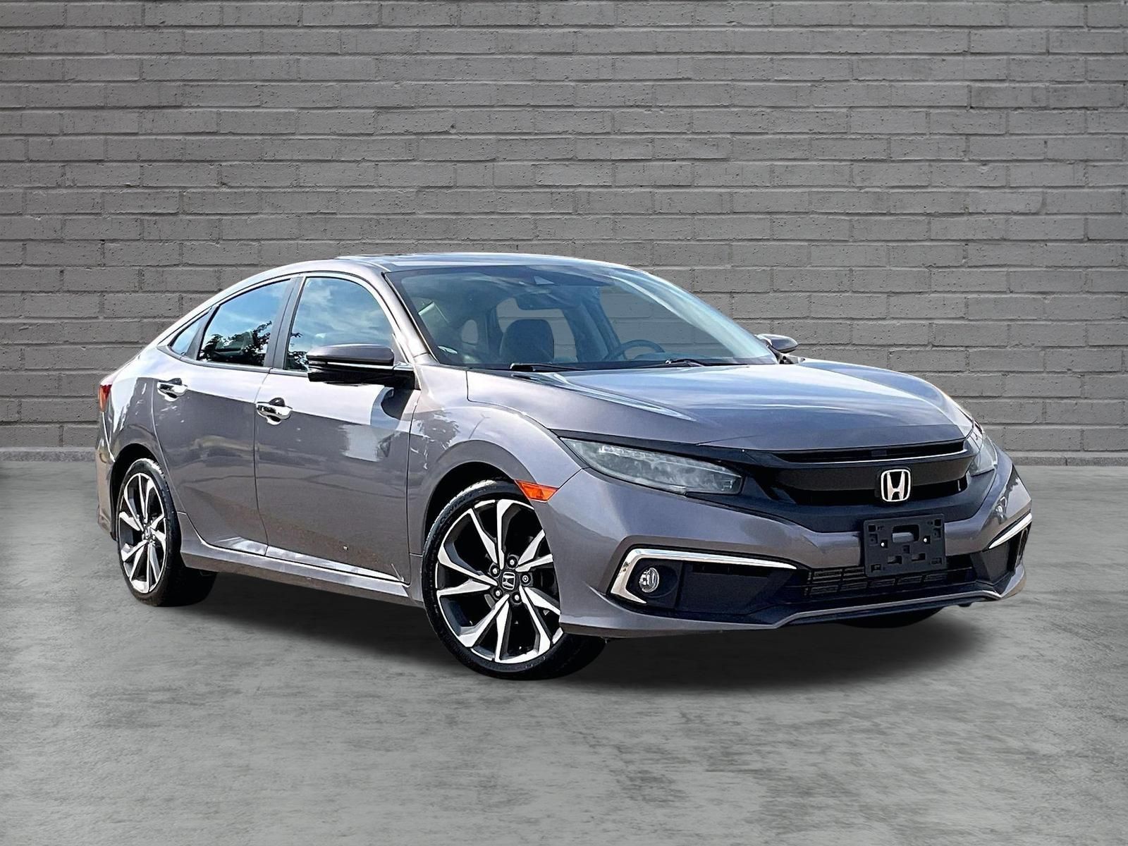 Gray (Modern Steel) 2020 Honda Civic Sedan Front-Wheel Drive Continuously Variable Transmission