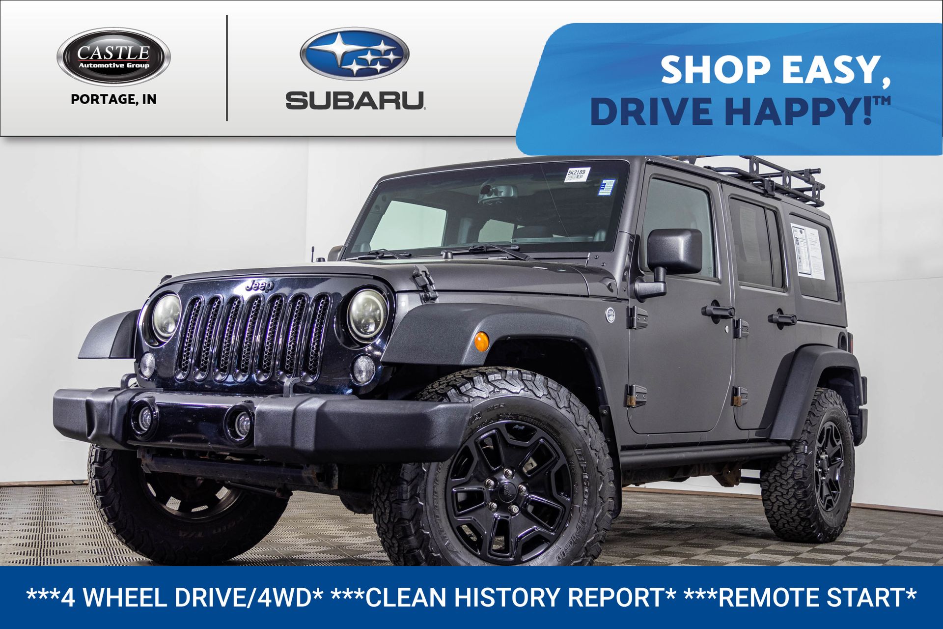 Gray (Granite Crystal Metallic Clearcoat) 2014 Jeep Wrangler Unlimited Willys Wheeler Edition 4WD SUV / Crossover Four-Wheel Drive 5-Speed Automatic