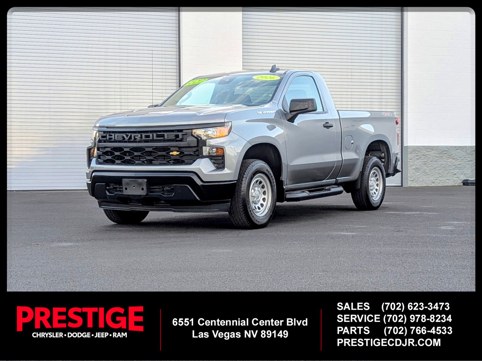 Sterling Gray Metallic 2026 Chevrolet Silverado 1500 Pickup Truck Four-Wheel Drive 8-Speed Automatic