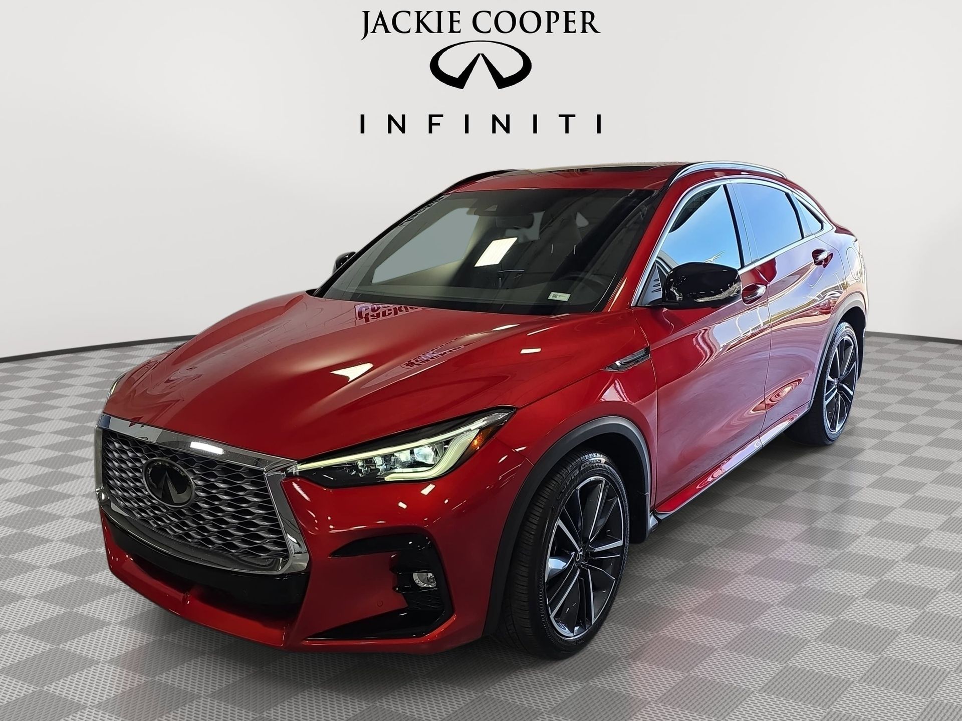 Dynamic Sunstone Red 2025 INFINITI QX55 Essential AWD SUV / Crossover All-Wheel Drive Continuously Variable Transmission