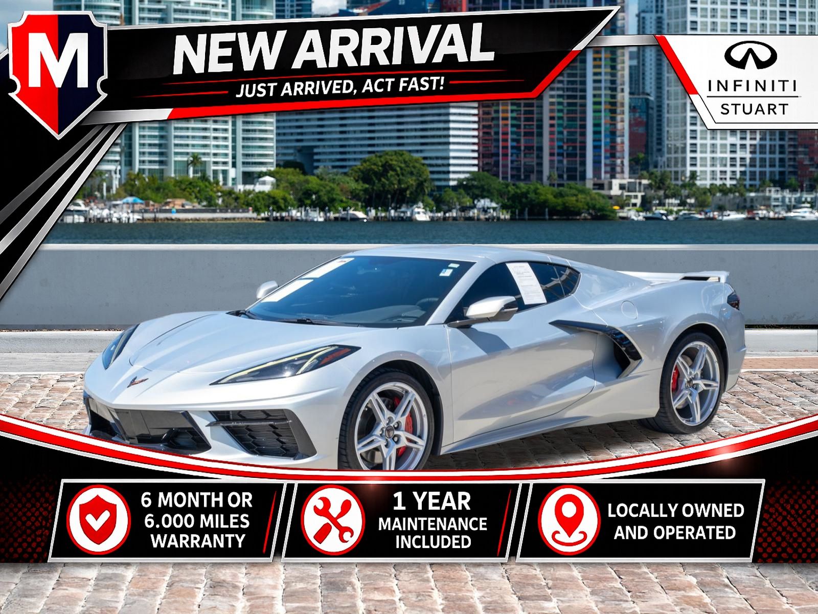 Silver Flare Metallic 2023 Chevrolet Corvette Coupe Rear-Wheel Drive 8-Speed Dual Clutch