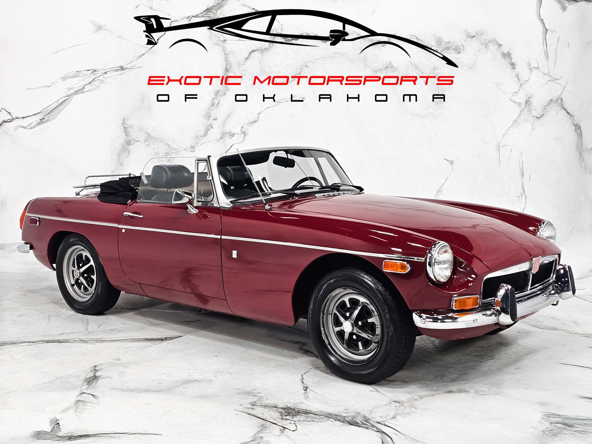 Red 1973 MG Midget Convertible 4-Speed Manual
