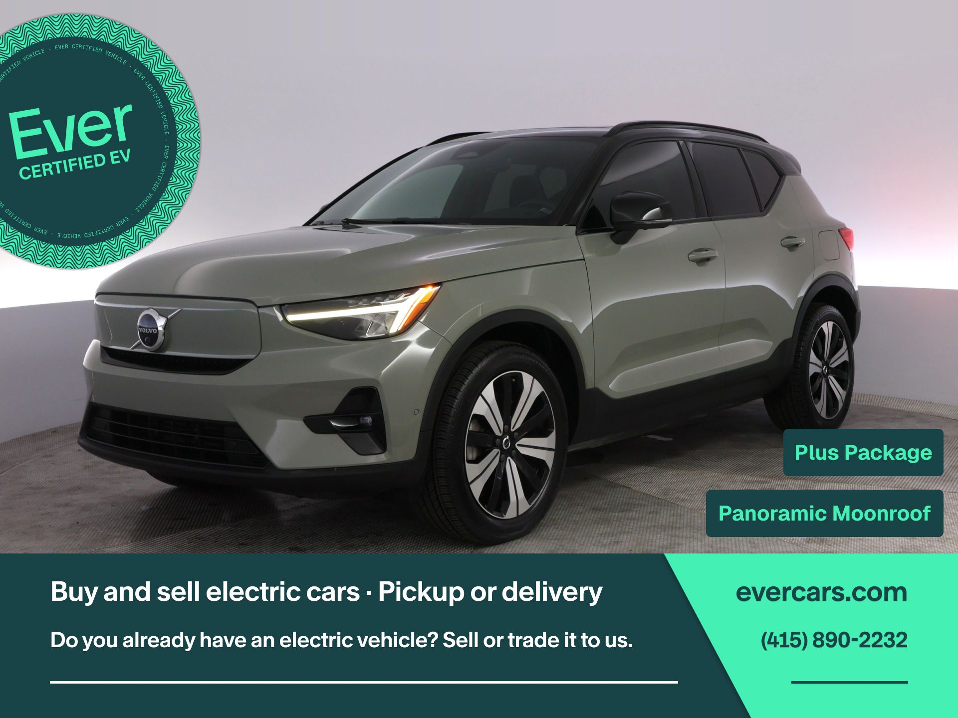 Green 2023 Volvo XC40 Recharge SUV / Crossover All-Wheel Drive 1-Speed Automatic