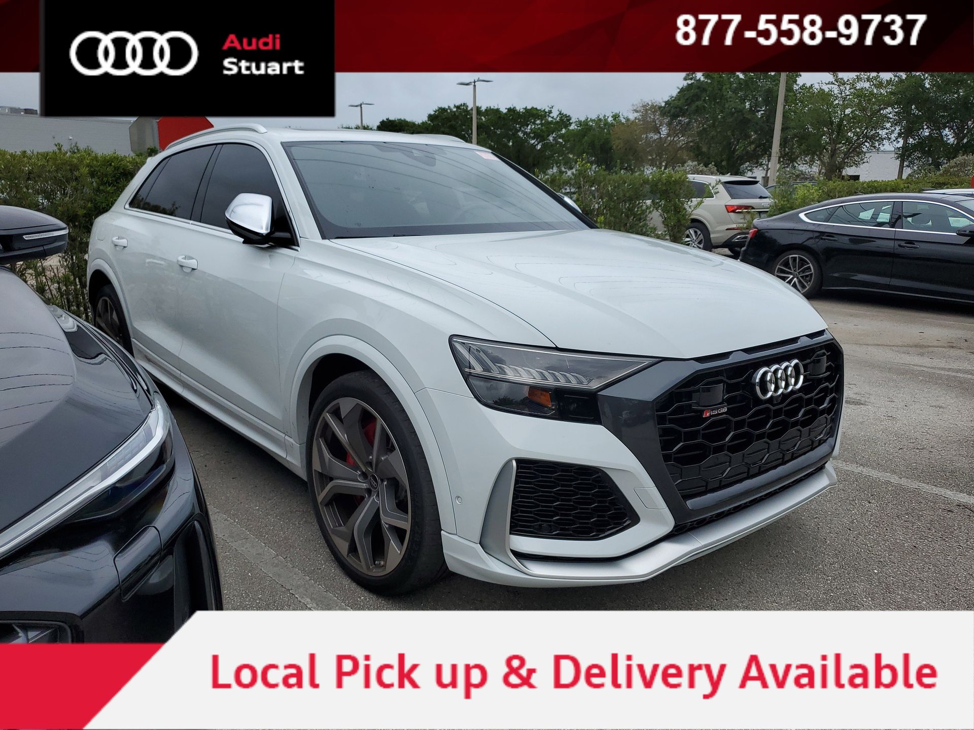 Glacier White Metallic 2024 Audi RS Q8 4.0T quattro AWD SUV / Crossover All-Wheel Drive 8-Speed Automatic