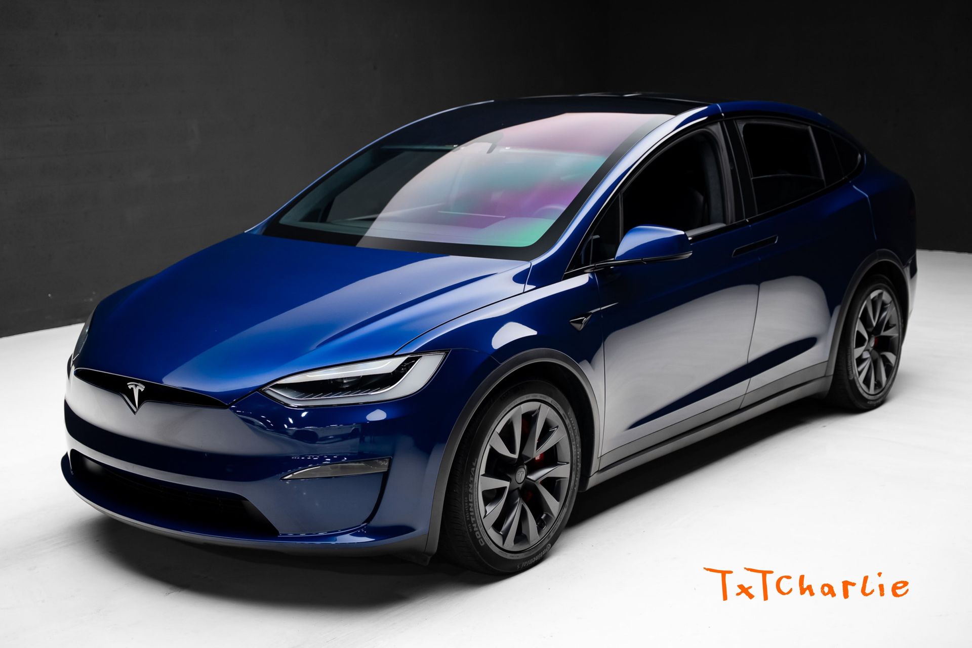 Blue 2025 Tesla Model X SUV / Crossover All-Wheel Drive 1-Speed Automatic