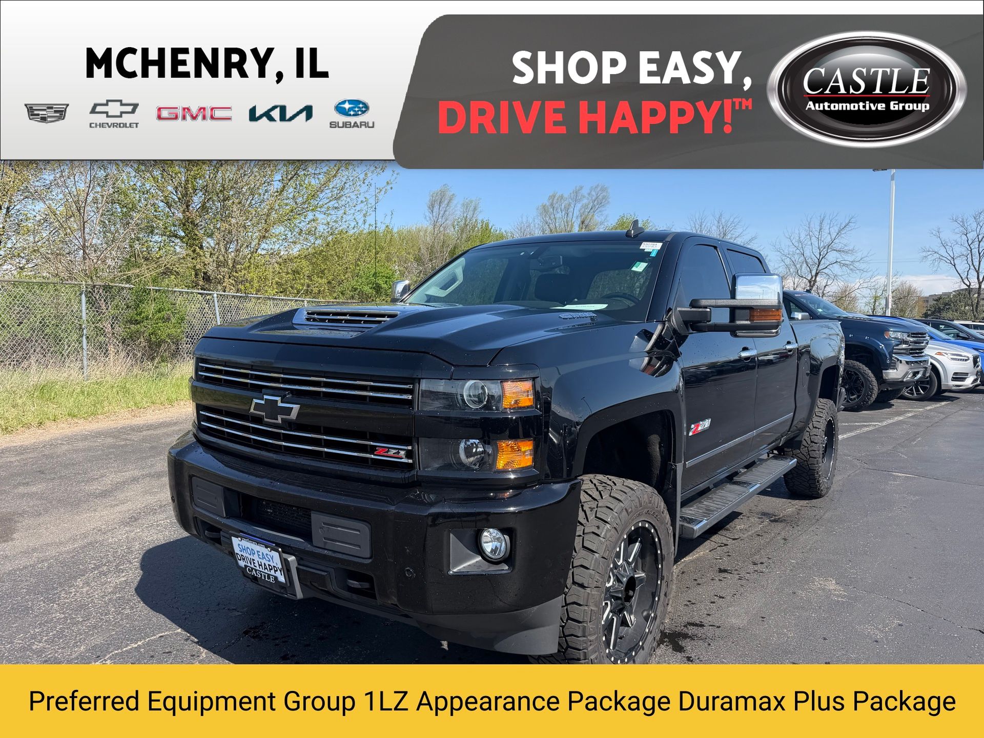 Black 2019 Chevrolet Silverado 2500HD LTZ Crew Cab 4WD Pickup Truck Four-Wheel Drive 6-Speed Automatic