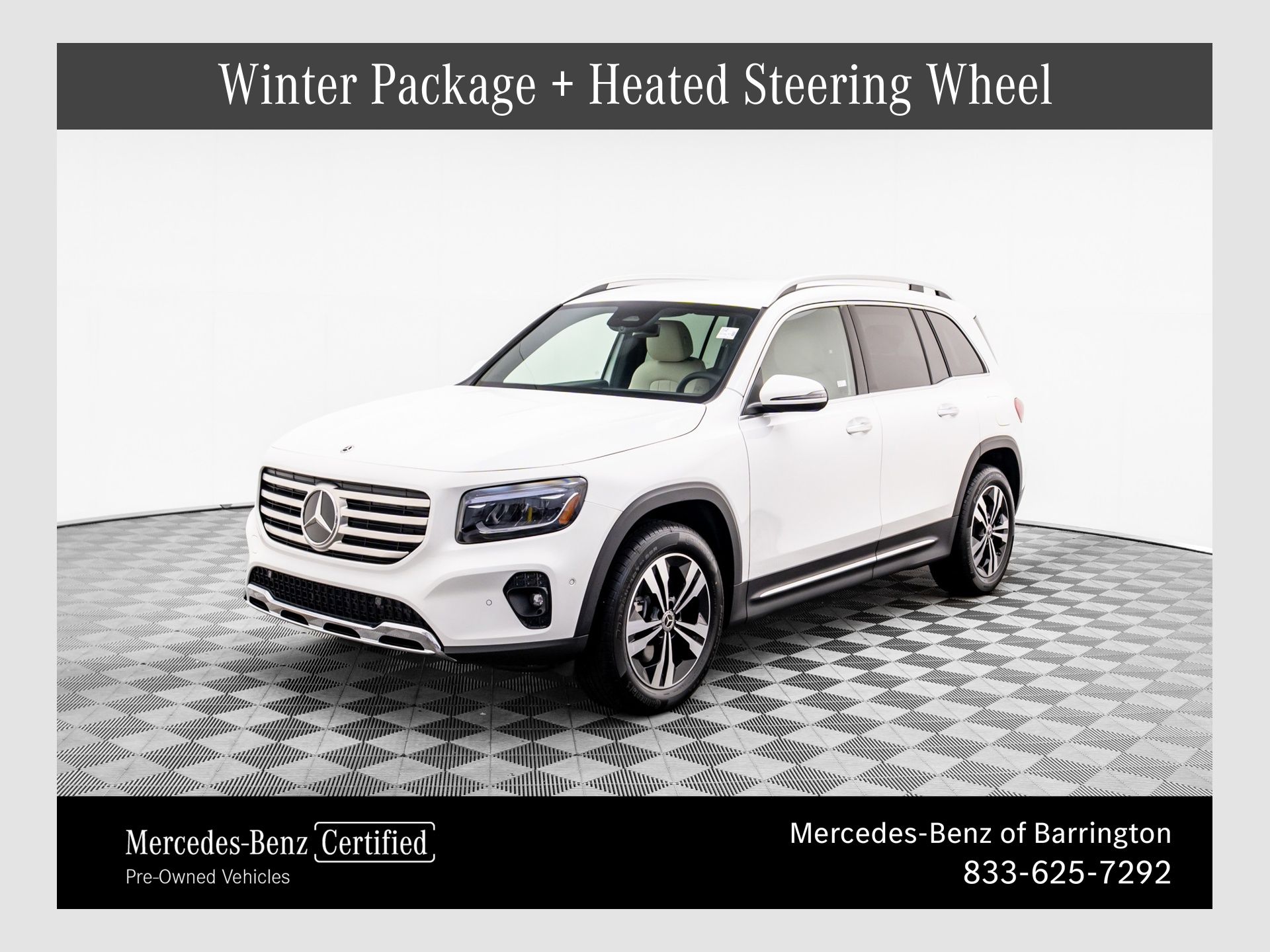 Polar White 2025 Mercedes-Benz GLB 250 4MATIC SUV / Crossover All-Wheel Drive 8-Speed Dual Clutch