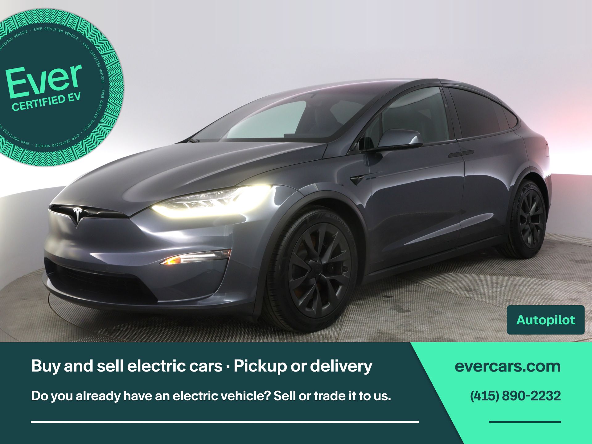 Gray 2023 Tesla Model X Standard Range AWD Sedan All-Wheel Drive 1-Speed Automatic