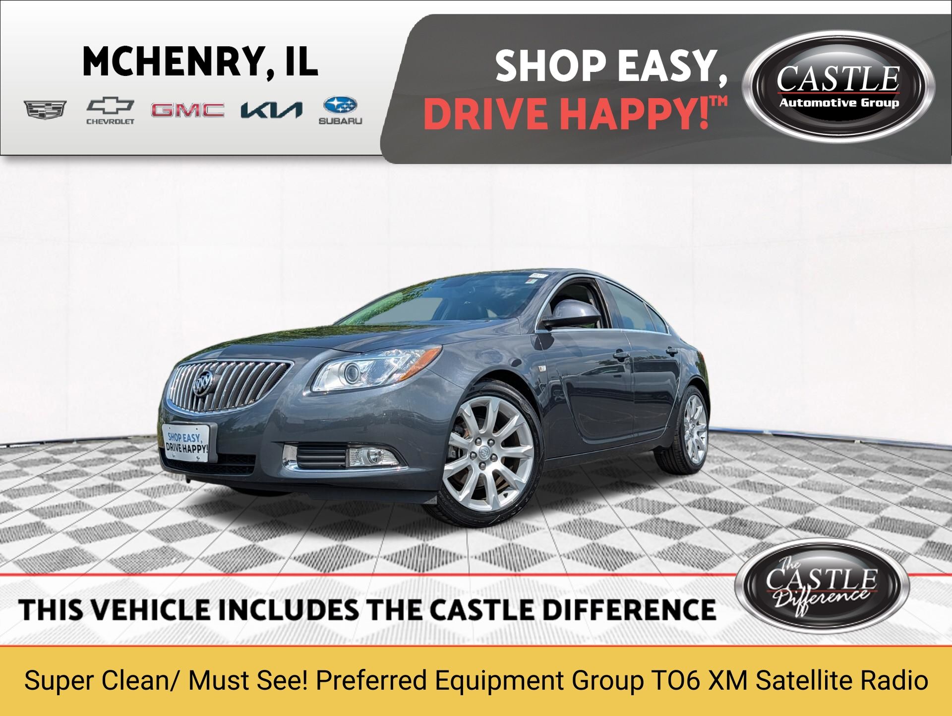 Cyber Gray Metallic 2011 Buick Regal Sedan Front-Wheel Drive 6-Speed Manual