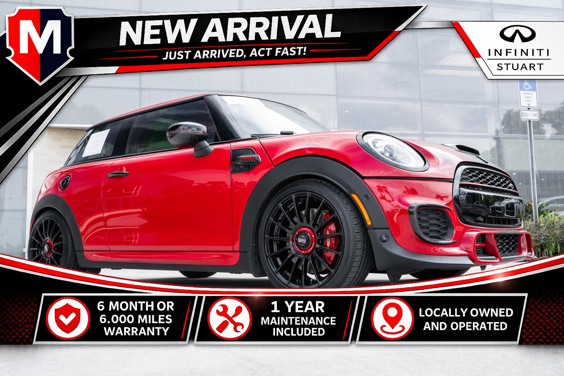 Chili Red 2020 MINI Cooper Hatchback Front-Wheel Drive 8-Speed Automatic
