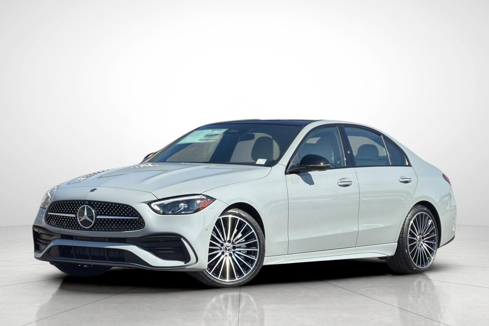 Gray (MANUFAKTUR Alpine Grey) 2026 Mercedes-Benz C-Class Sedan Rear-Wheel Drive 9-Speed Automatic