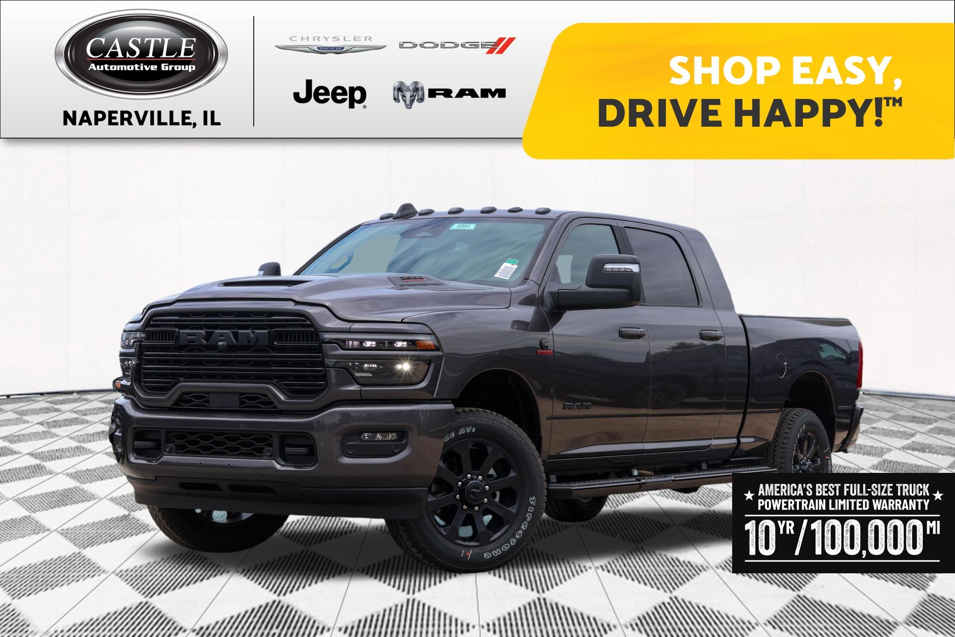 Gray (Granite Crystal Metallic Clearcoat) 2026 RAM 2500 Pickup Truck Four-Wheel Drive 8-Speed Automatic