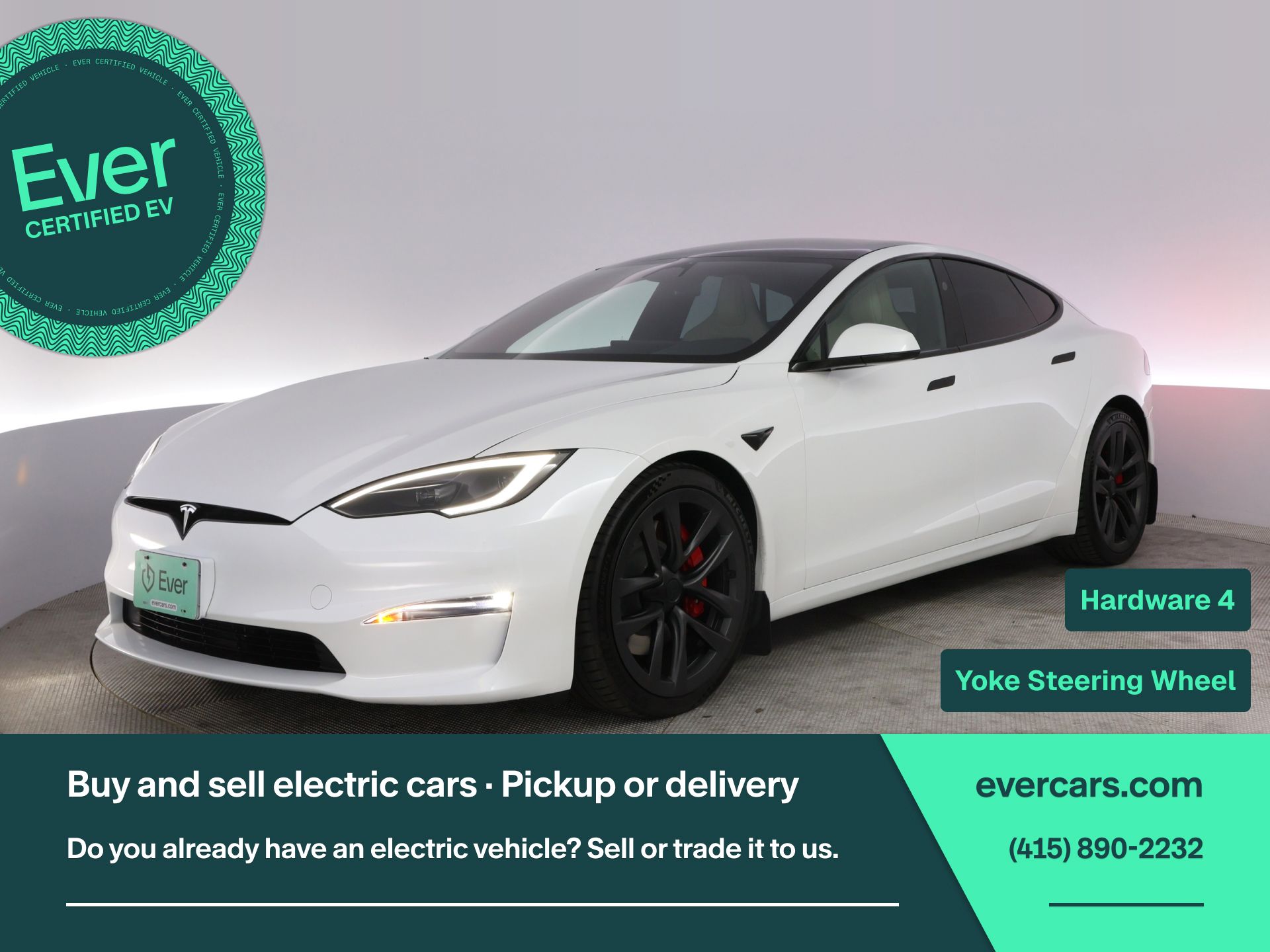 White 2025 Tesla Model S Sedan All-Wheel Drive 1-Speed Automatic