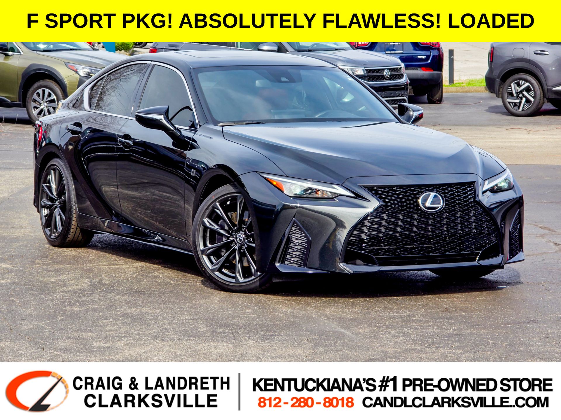 Black (Caviar) 2025 Lexus IS 350 F Sport Design RWD Sedan Rear-Wheel Drive 8-Speed Automatic