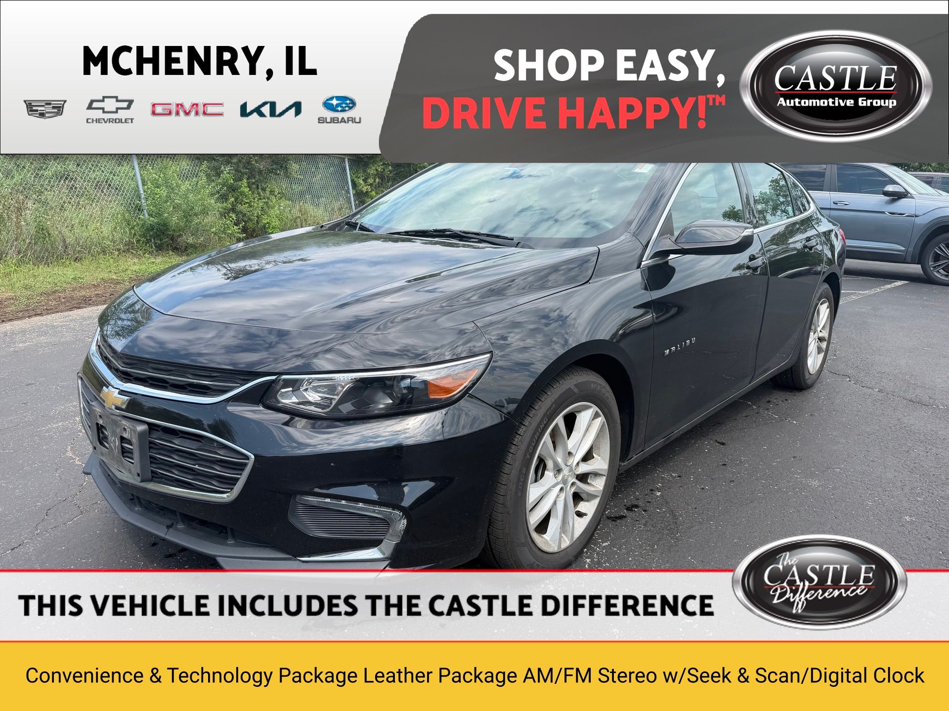Mosaic Black Metallic 2016 Chevrolet Malibu Sedan Front-Wheel Drive 6-Speed Automatic