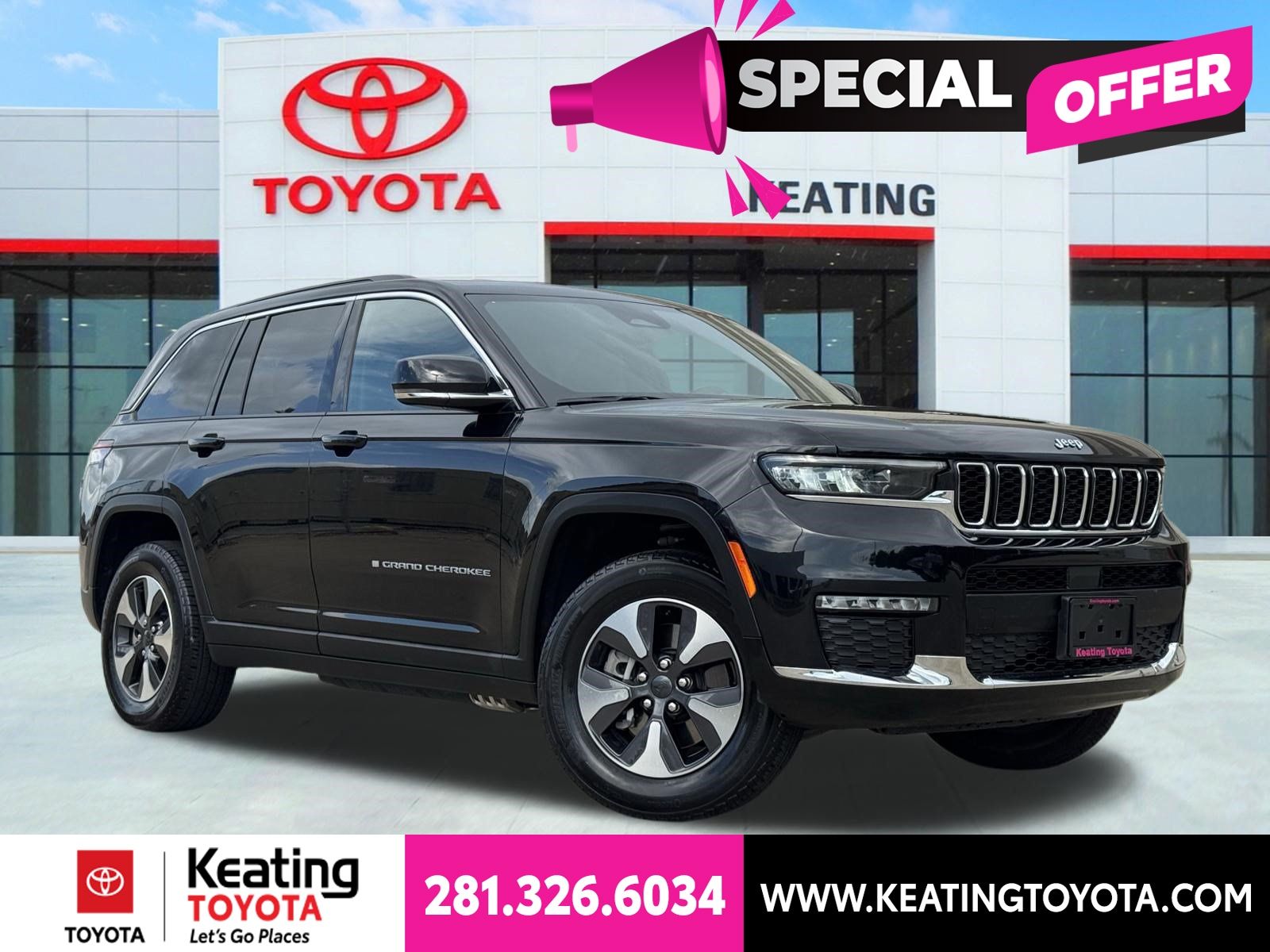 Diamond Black Crystal Pearlcoat 2024 Jeep Grand Cherokee 4xe SUV / Crossover Four-Wheel Drive 8-Speed Automatic