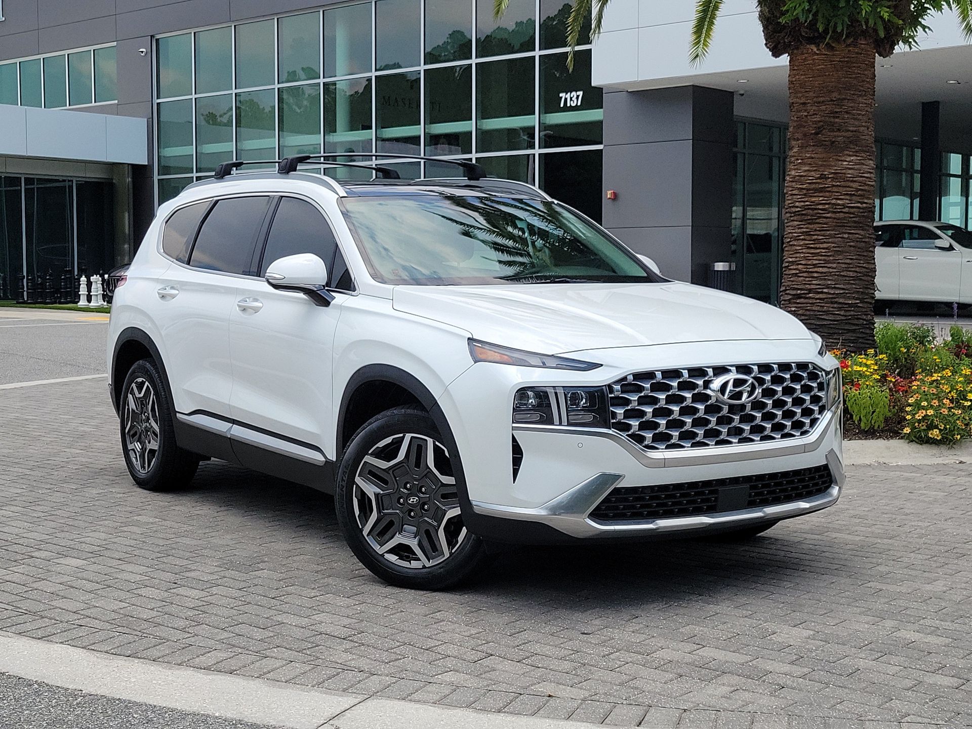 Quartz White 2022 Hyundai Santa Fe SUV / Crossover Front-Wheel Drive Automatic