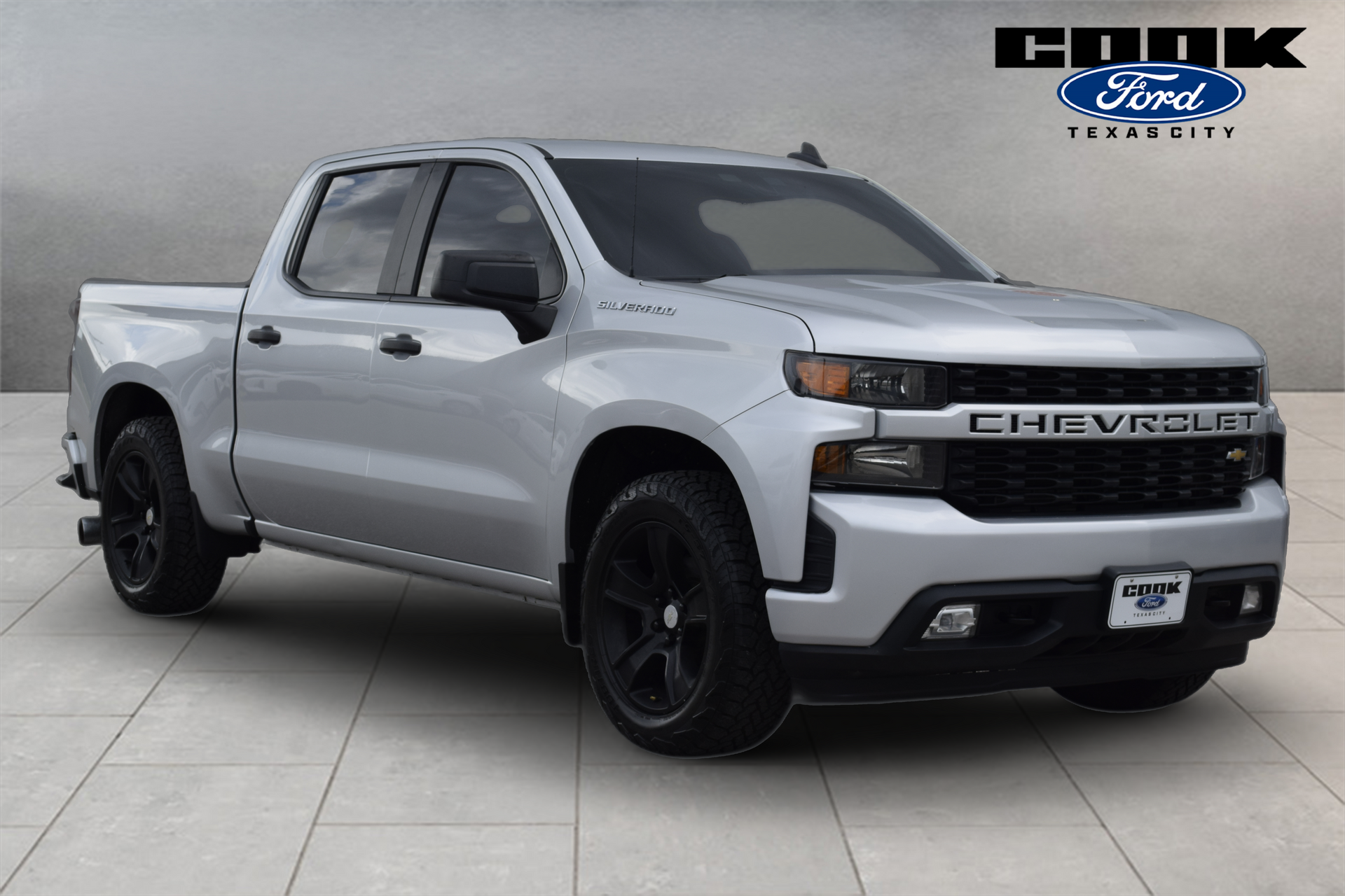 2020 Chevrolet Silverado 1500 Custom Silver at Bayway Cadillac of The Woodlands