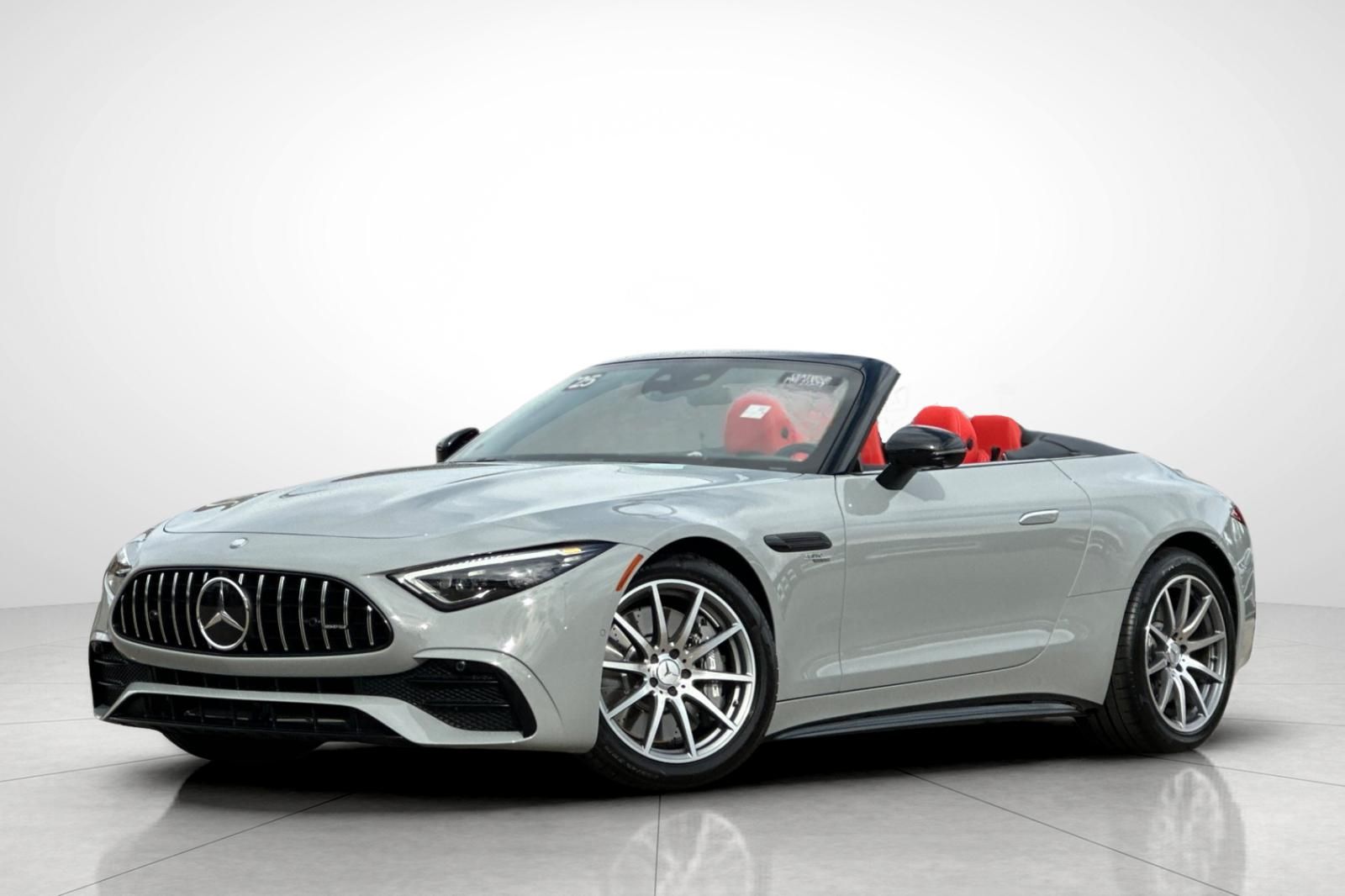 Gray (MANUFAKTUR Alpine Grey) 2025 Mercedes-Benz SL-Class AMG SL 43 RWD Convertible Rear-Wheel Drive 9-Speed Automatic
